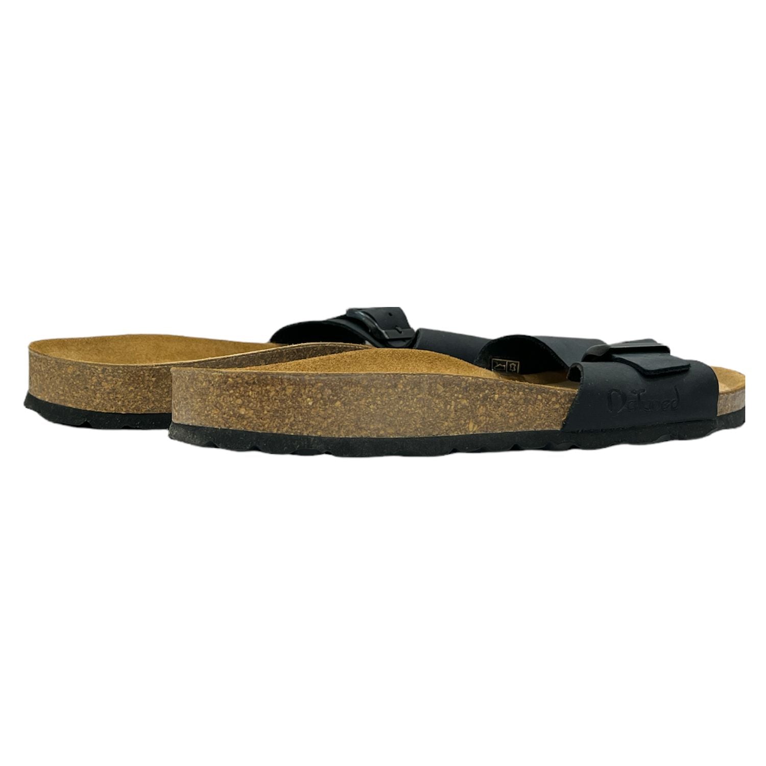 CH17-CUOIO Sandalo a fascia larga da donna e da uomo NATUNED con fibbia regolabile plantare in lattice anatomico comfort