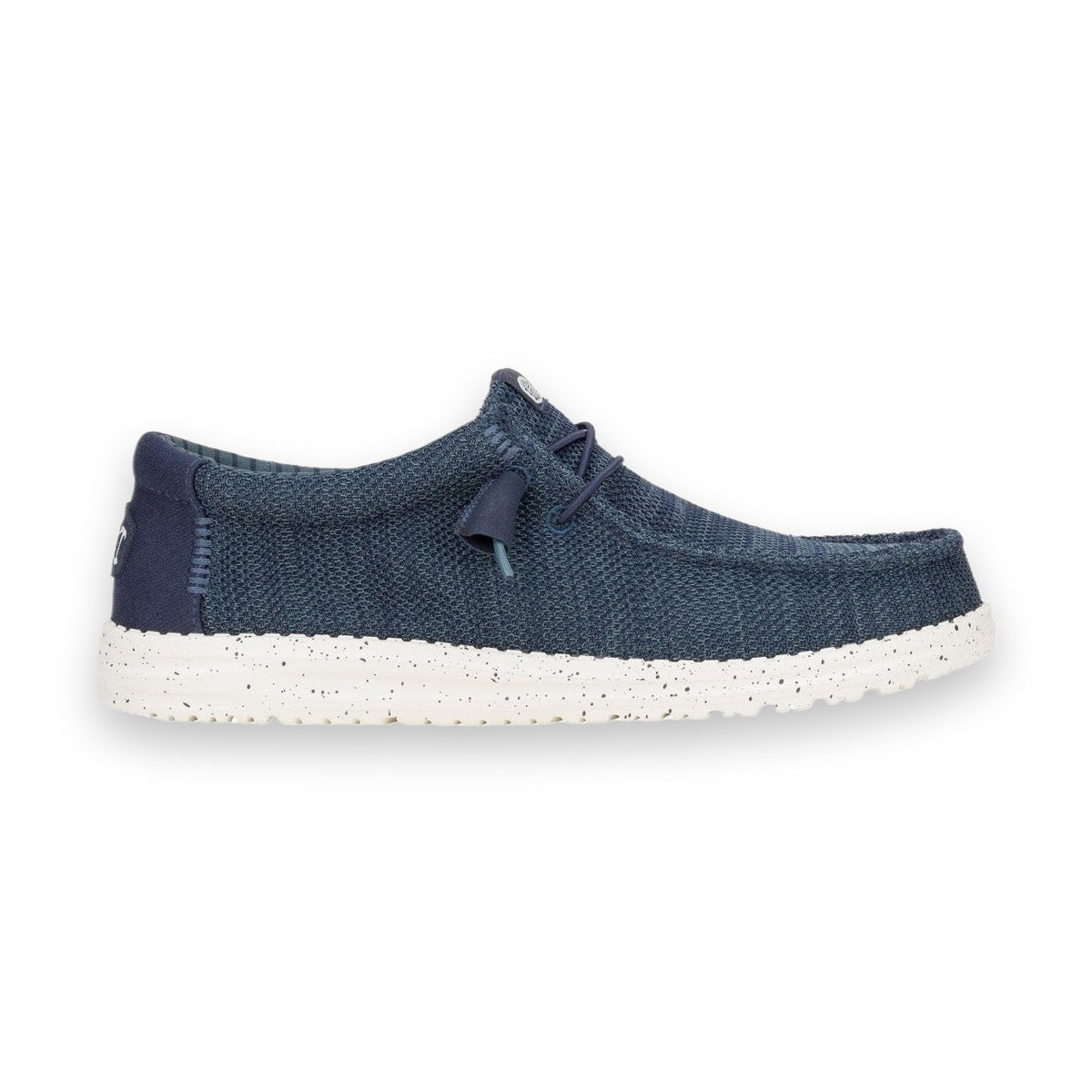 HeyDude Wally Stretch Sox mocassino uomo in tessuto — vista laterale