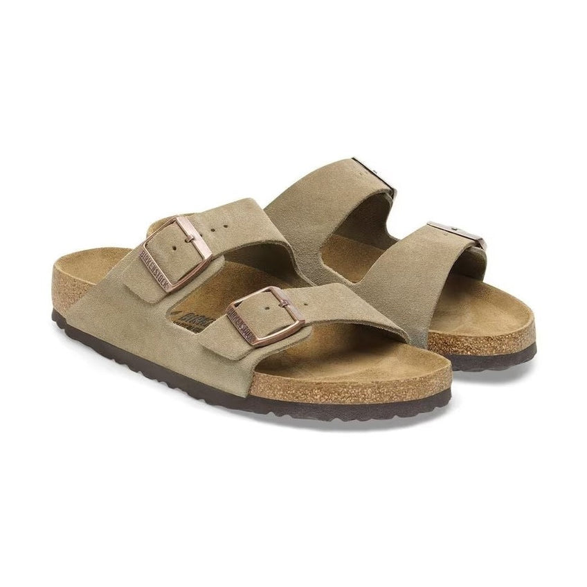 Birkenstock Arizona unisex pelle scamosciata vista angolata due fasce