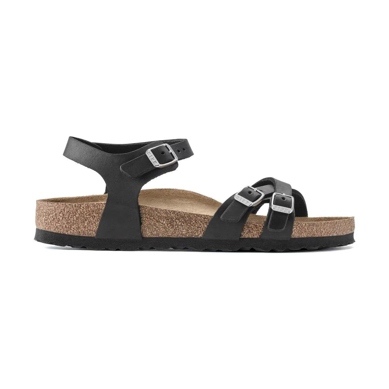 Cinturini incrociati e cinturino caviglia con fibbie metalliche regolabili Birkenstock Kumba donna