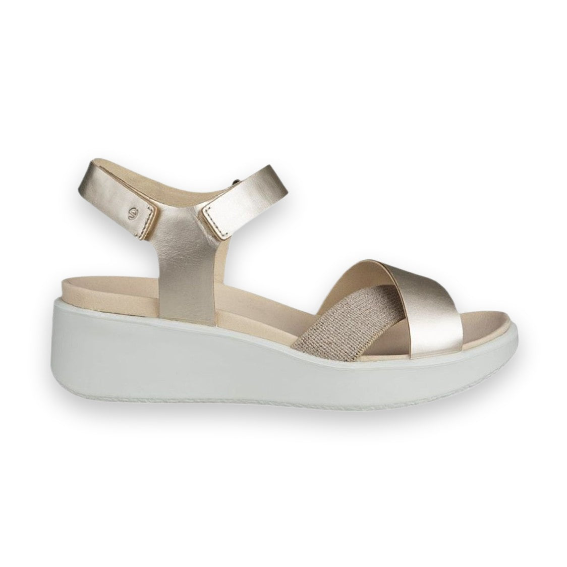 ECCO Flowt Wedge LX W sandalo donna in Pelle — vista laterale
