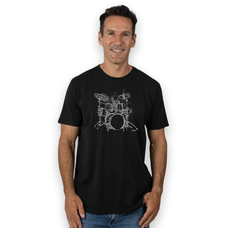 La Nansa DRUM t-shirt uomo in cotone — vista frontale