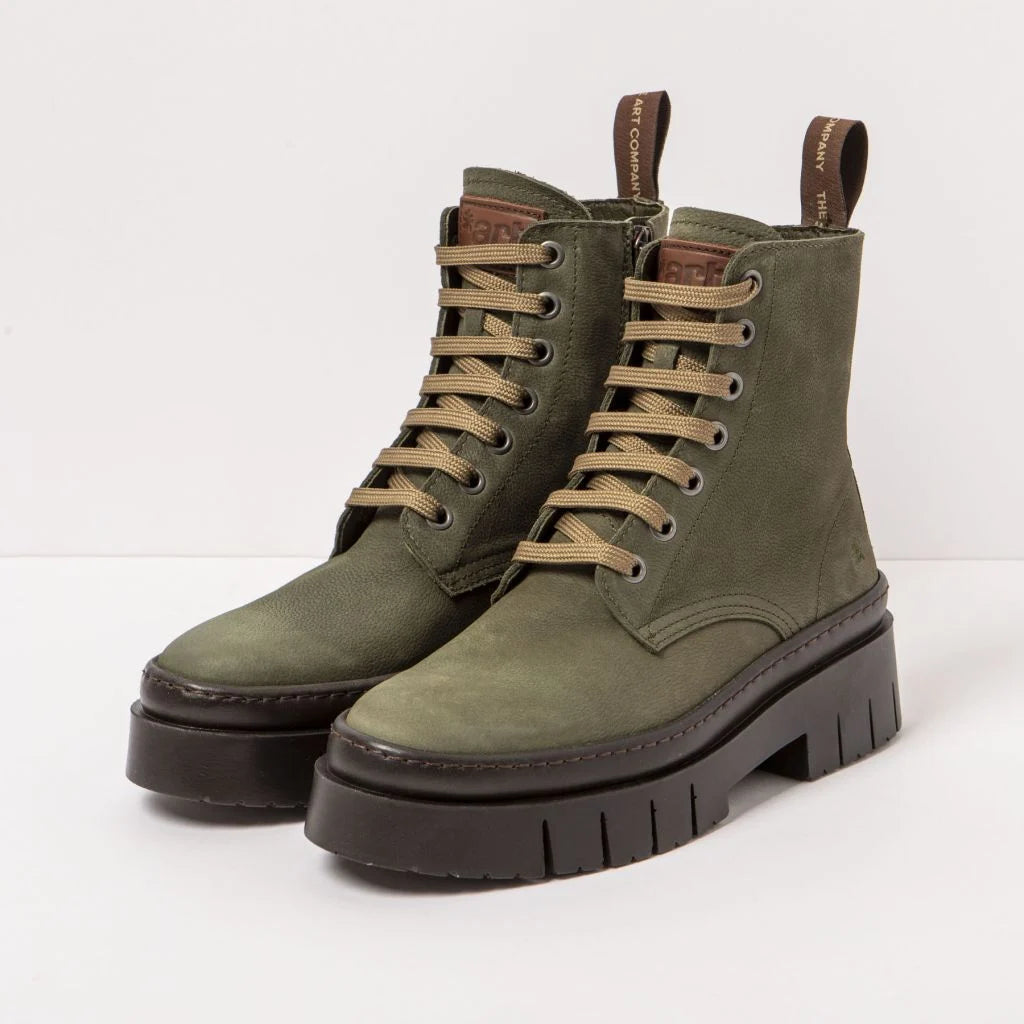 ART Amberes 1953 stivaletto stringato donna in pelle — paio in vista a tre quarti