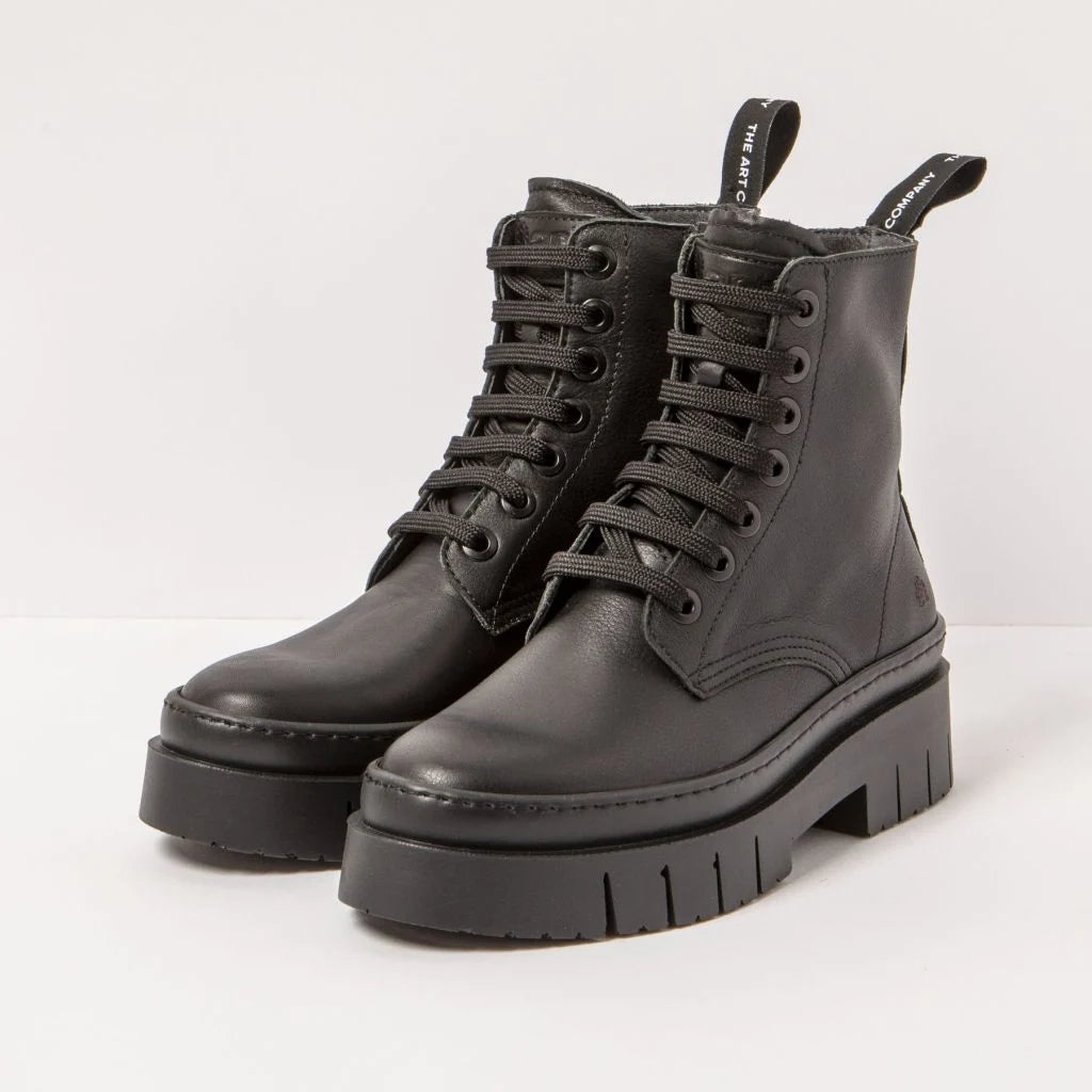 ART Amberes 1953 stivaletto stringato donna in pelle — paio in vista a tre quarti