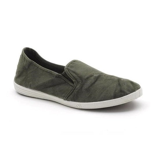 Slip on Natural World Old Crabe uomo in cotone organico finitura vintage Old vista laterale
