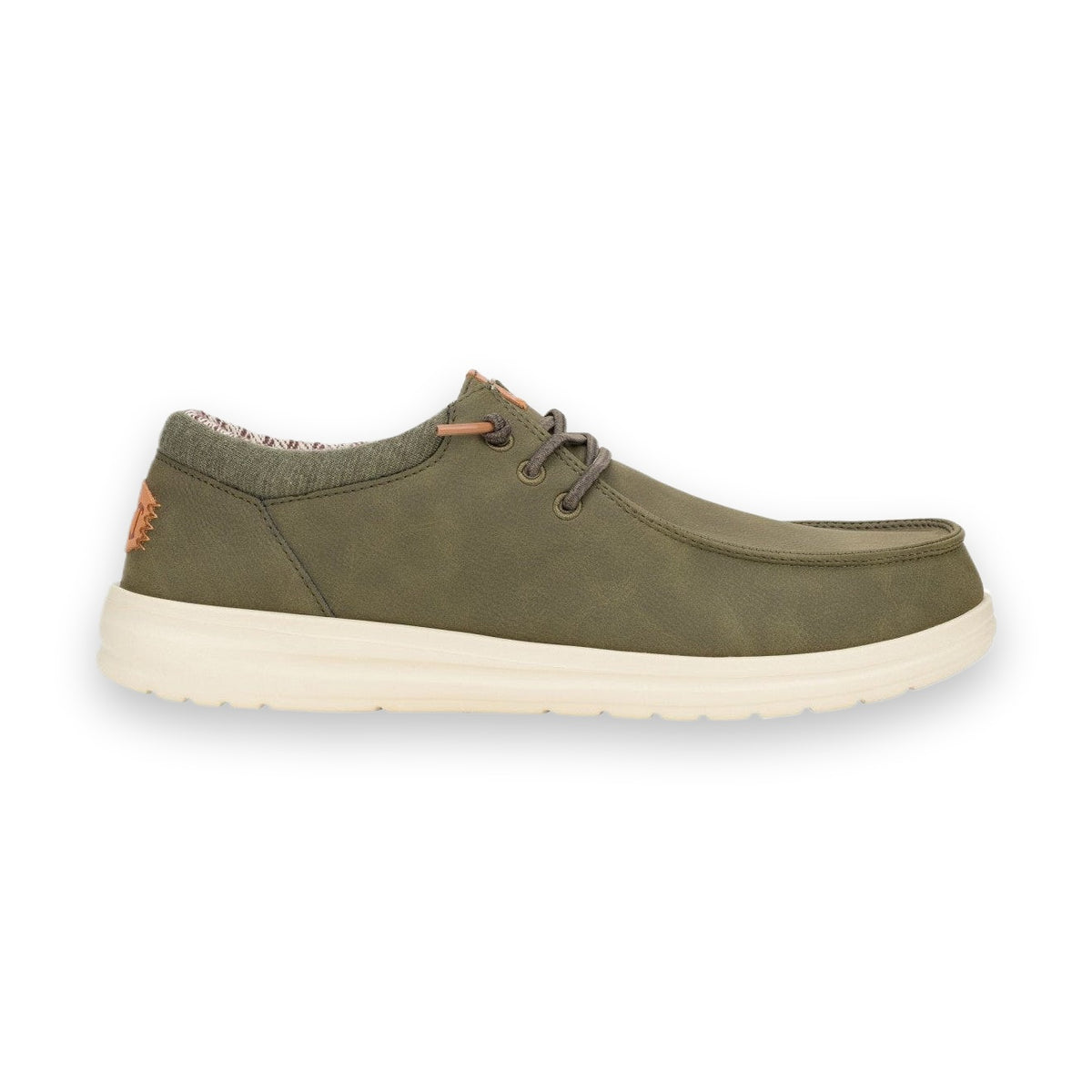 HeyDude Paul Classic mocassino uomo in nabuk similpelle — vista laterale