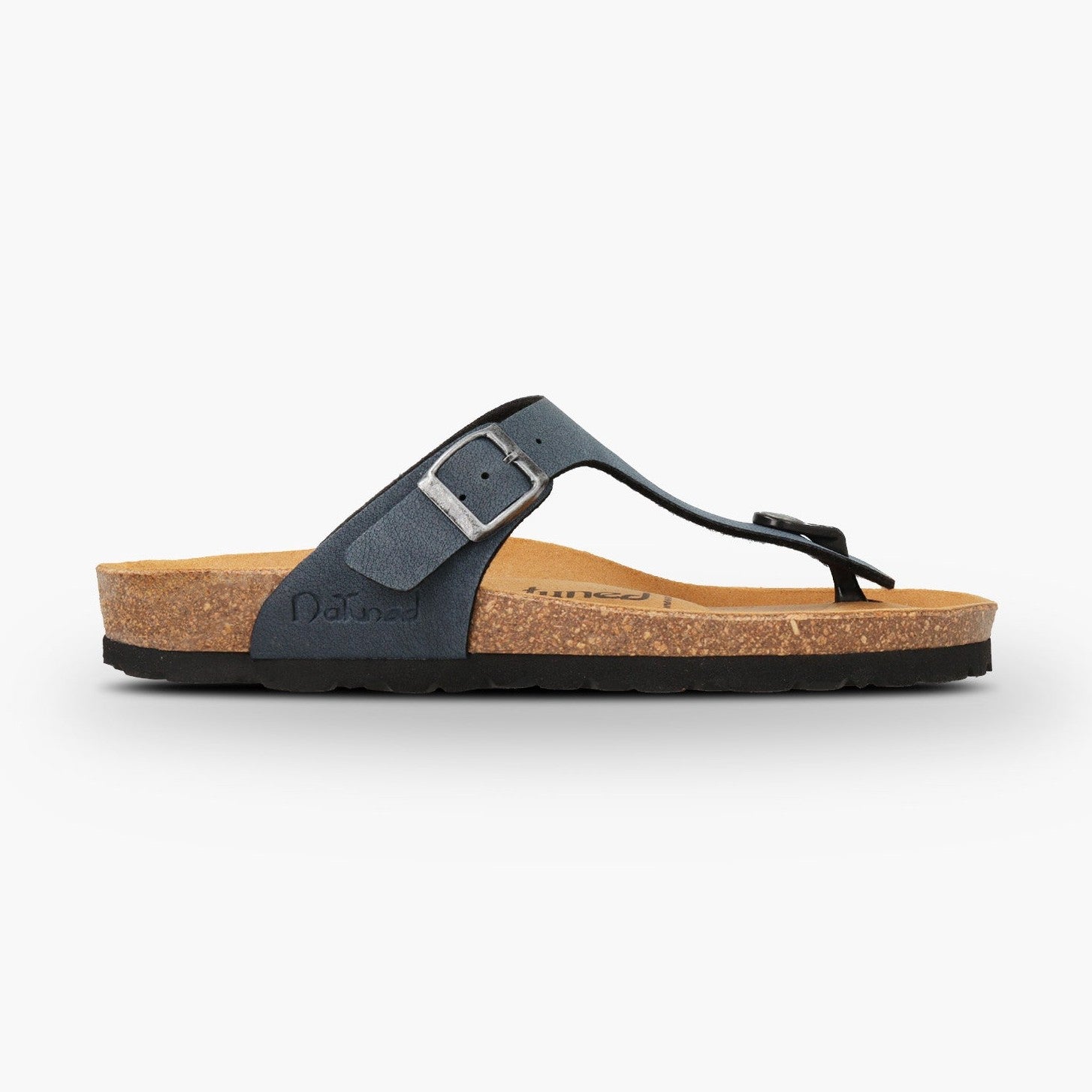 CH08 MICROFASER - Sandalo infradito con cinturino regolabile da donna e da uomo NATUNED plantare in lattice anatomico comfort