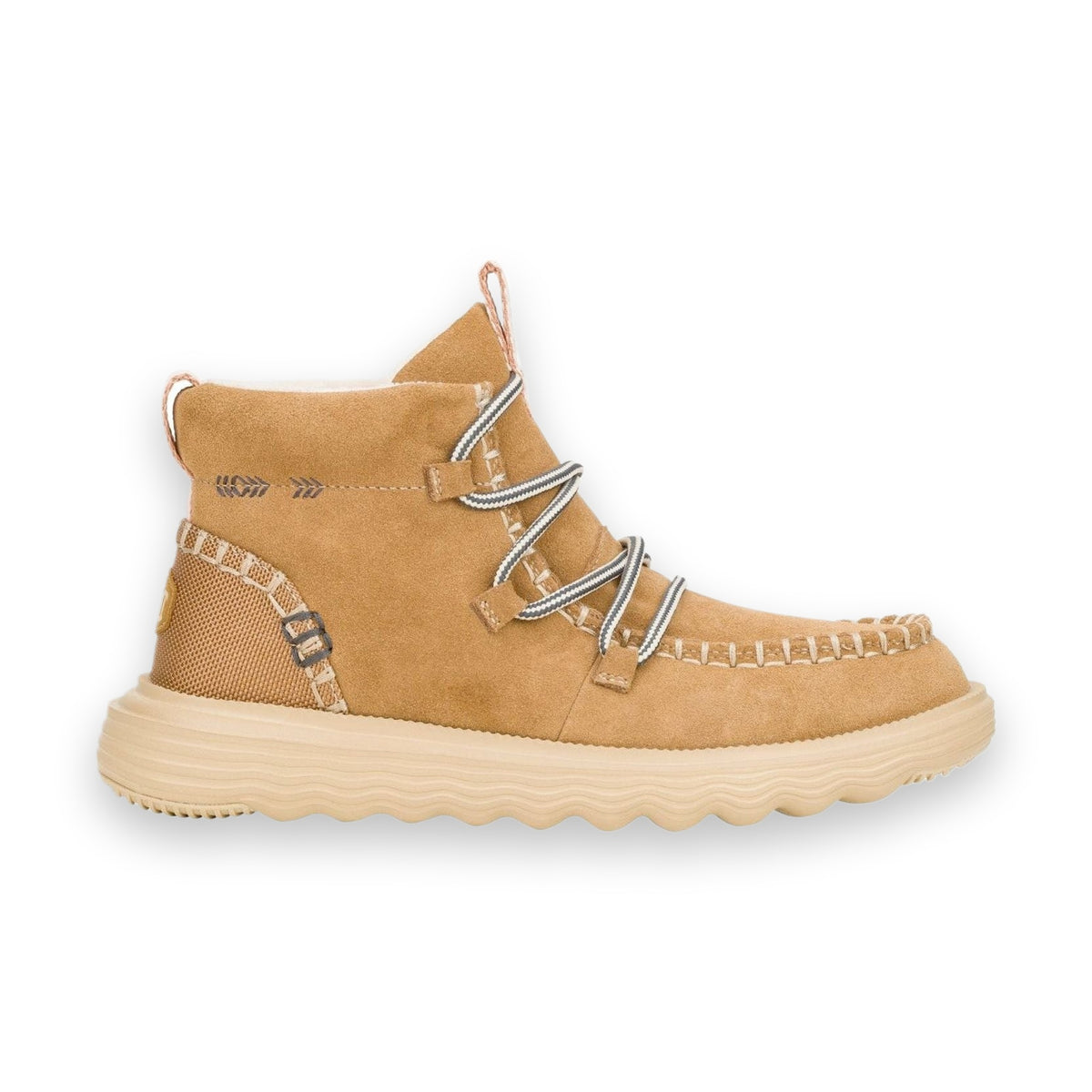 HeyDude Reyes Suede stivaletto donna in pelle scamosciata — dettaglio tomaia