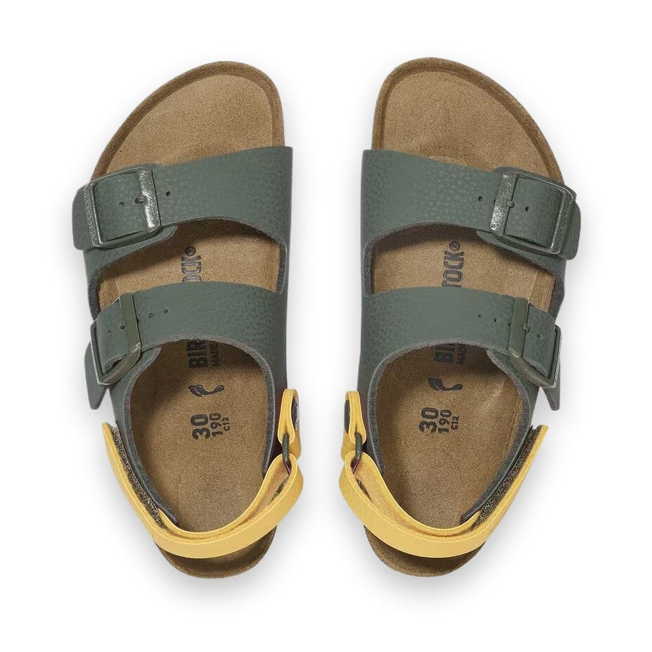 Birkenstock Milano Kids bambino dettaglio tomaia Birko-Flor resistente