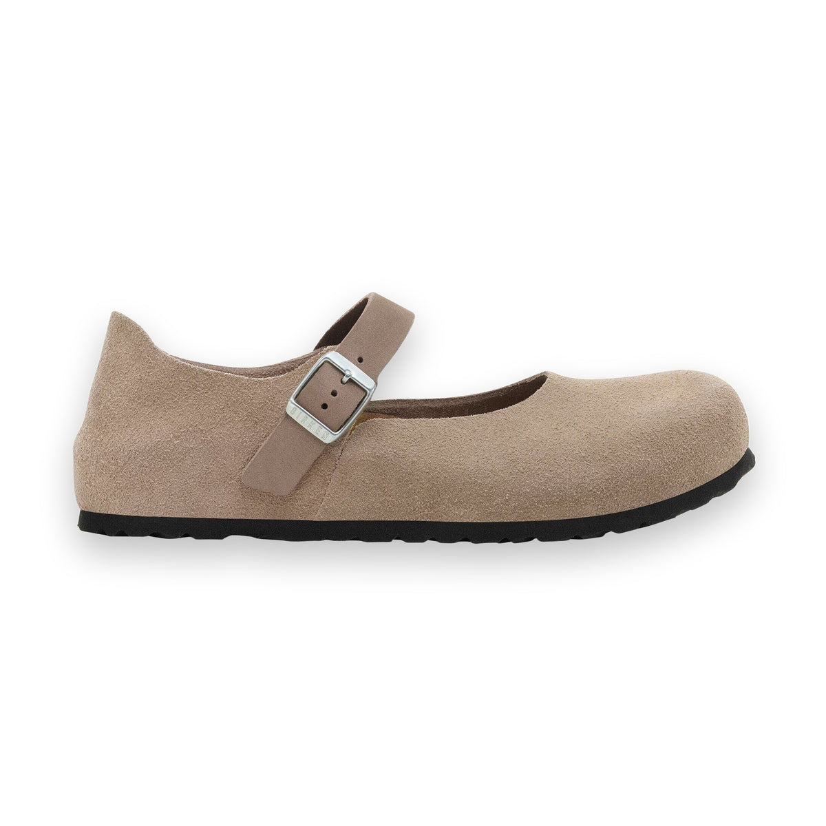 Scarpa Birkenstock Mantova donna in pelle scamosciata con cinturino trasversale vista laterale