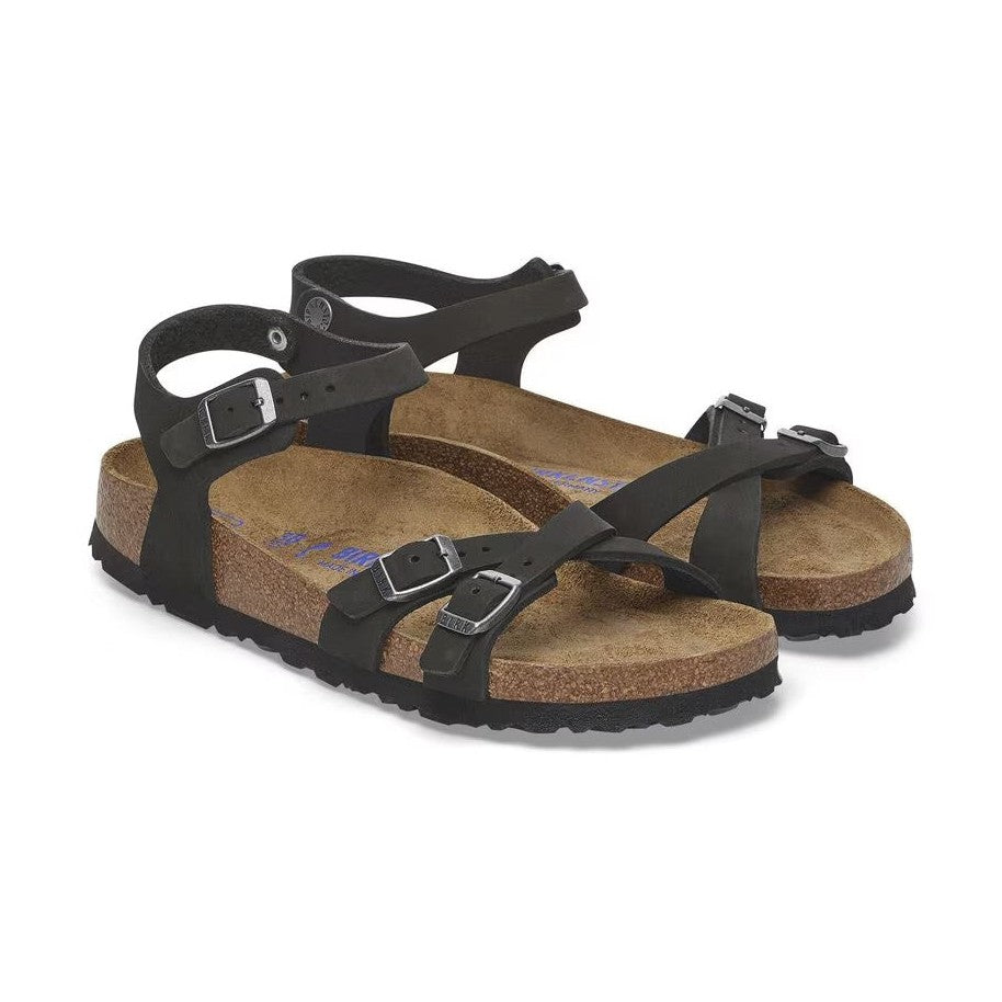 Cinturini incrociati e cinturino caviglia con fibbie coordinate Birkenstock Kumba Nubuck donna