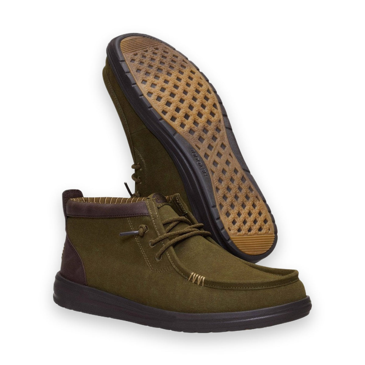 HeyDude Wally Mid Gripr Will Classic stivaletto uomo in tessuto — vista posteriore