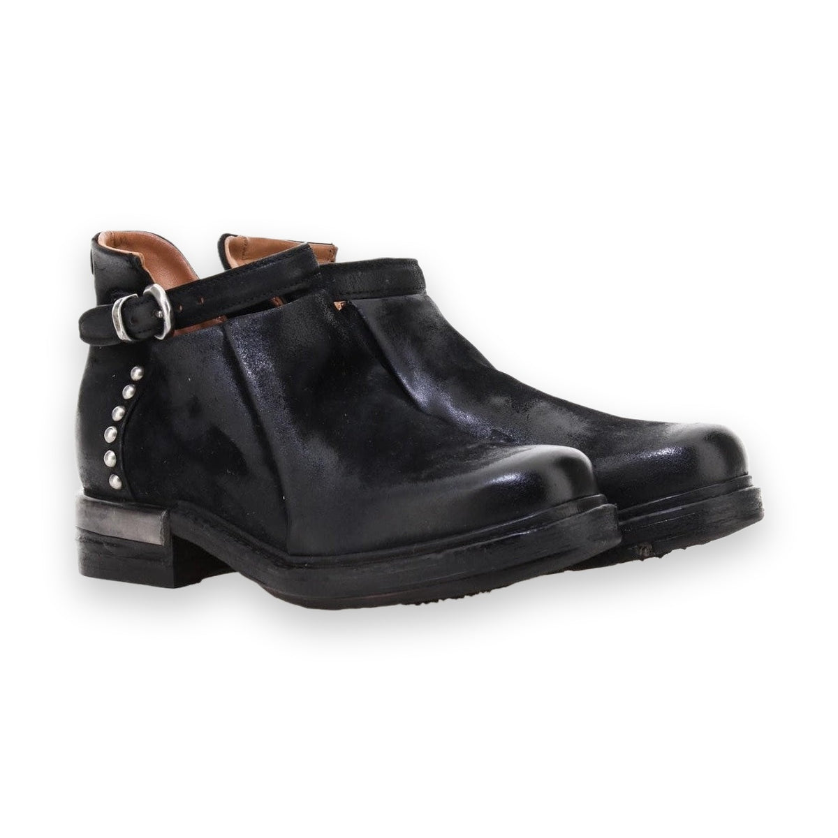 Stivaletto A.S.98 Adira donna pelle vintage dettaglio zip laterale