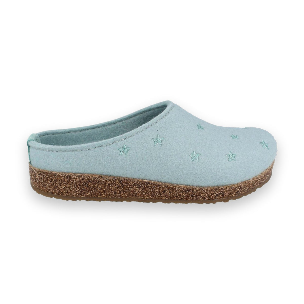 Haflinger Stelline sabot donna in feltro di lana — vista laterale