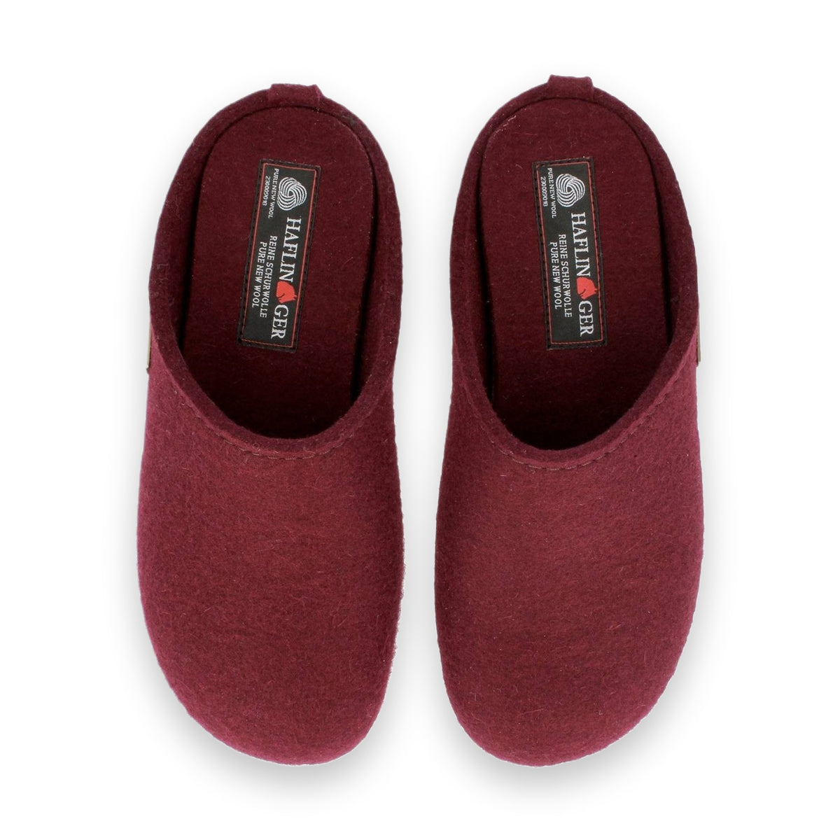 Haflinger Fundus sabot unisex in feltro di lana — dettaglio tomaia