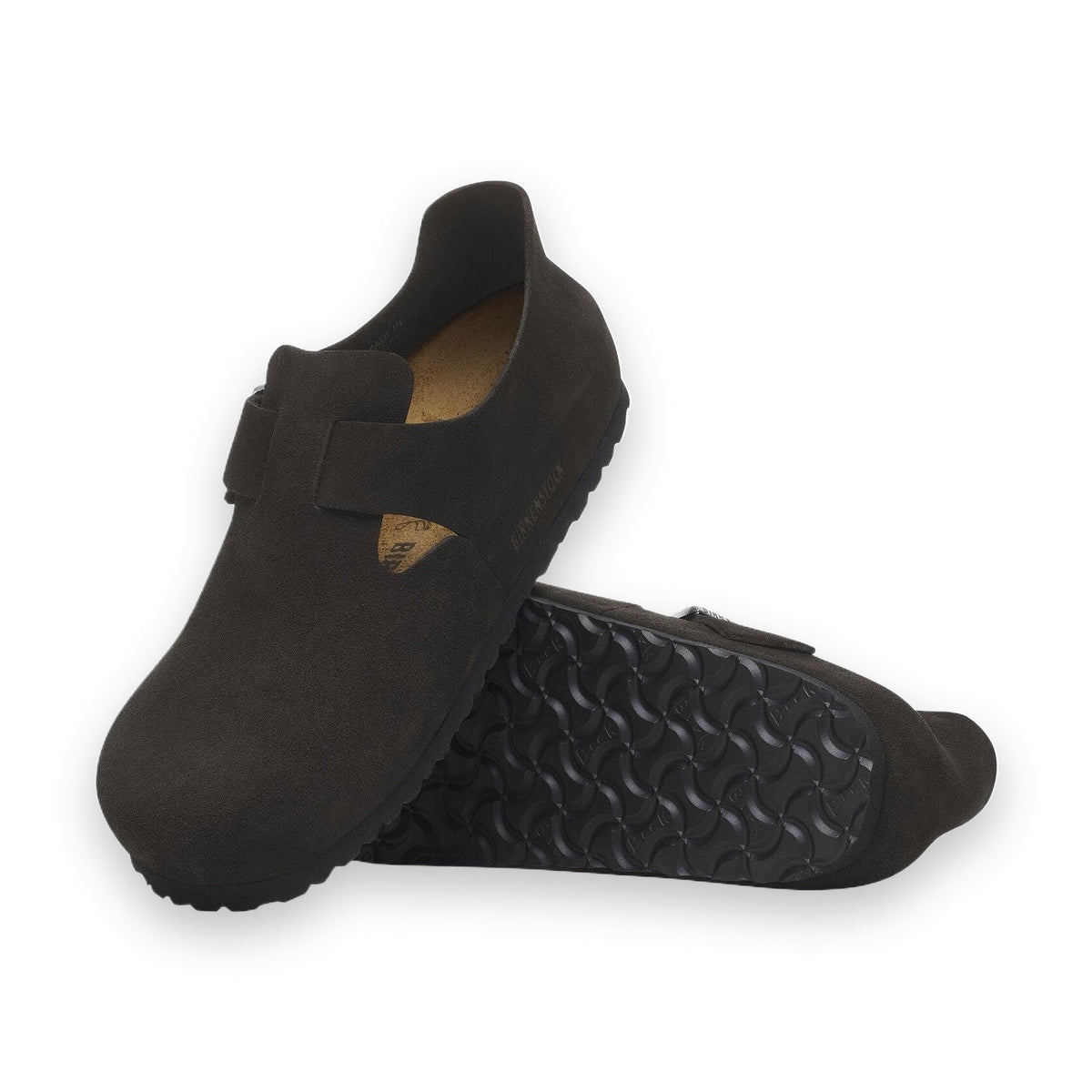 Plantare anatomico originale Birkenstock in sughero e lattice scarpa London scamosciata