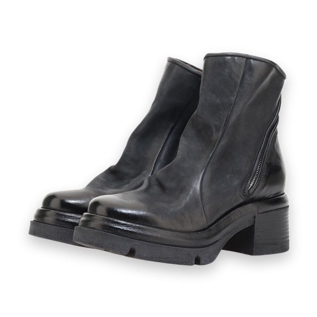 A.S.98 A89208 stivaletto donna in pelle morbida naturale