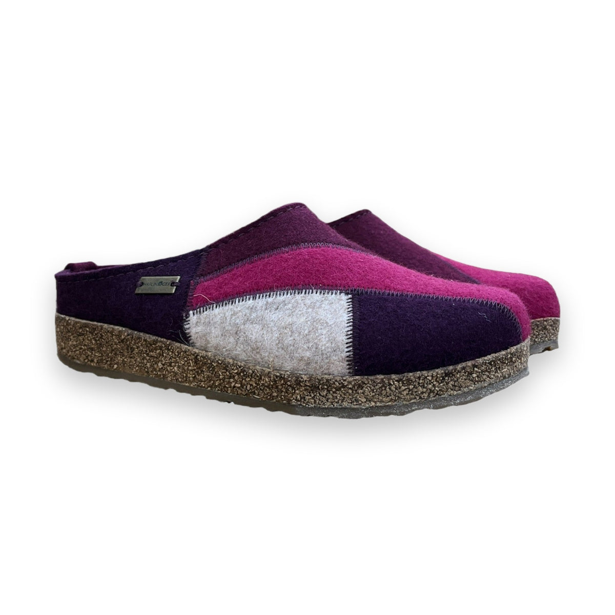 Haflinger Patchwork sabot unisex in feltro di lana — vista posteriore