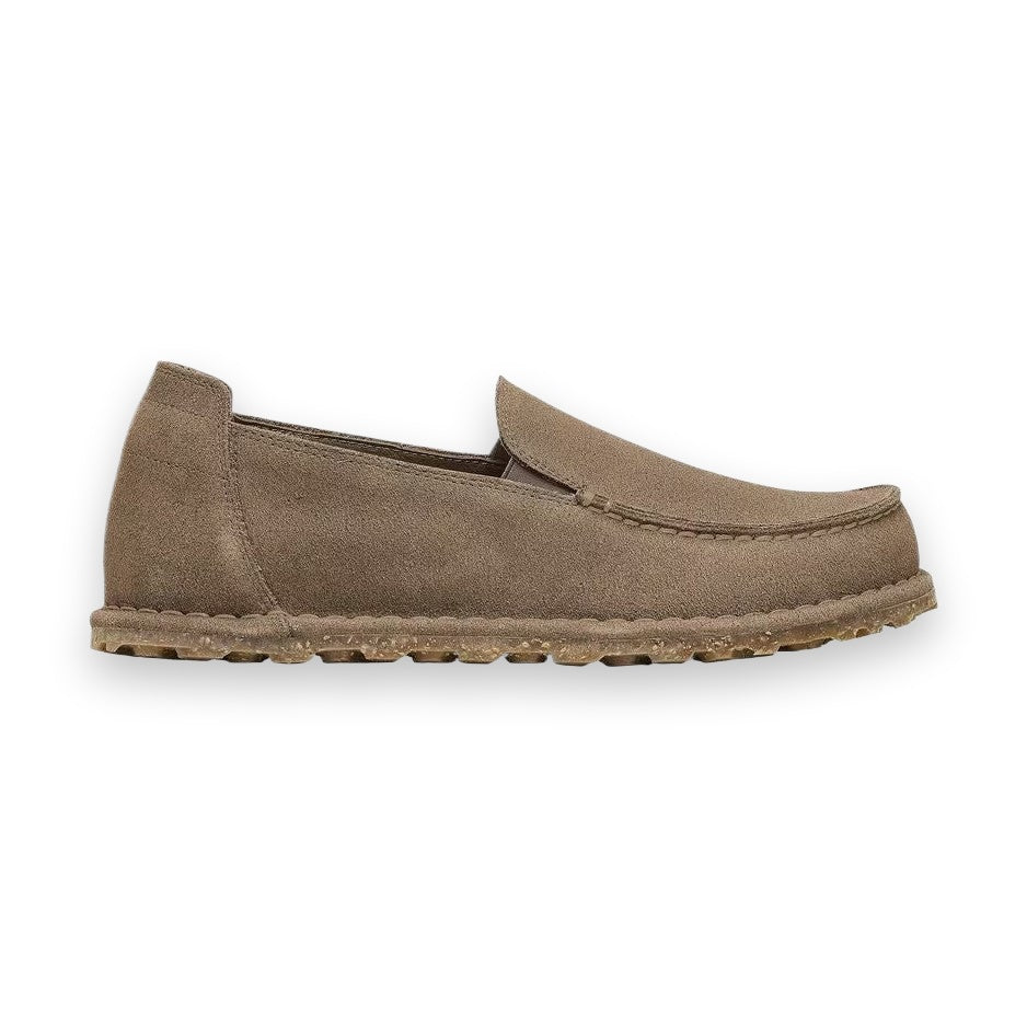 Mocassino Birkenstock Utti uomo in pelle scamosciata morbida con cucitura a vista laterale