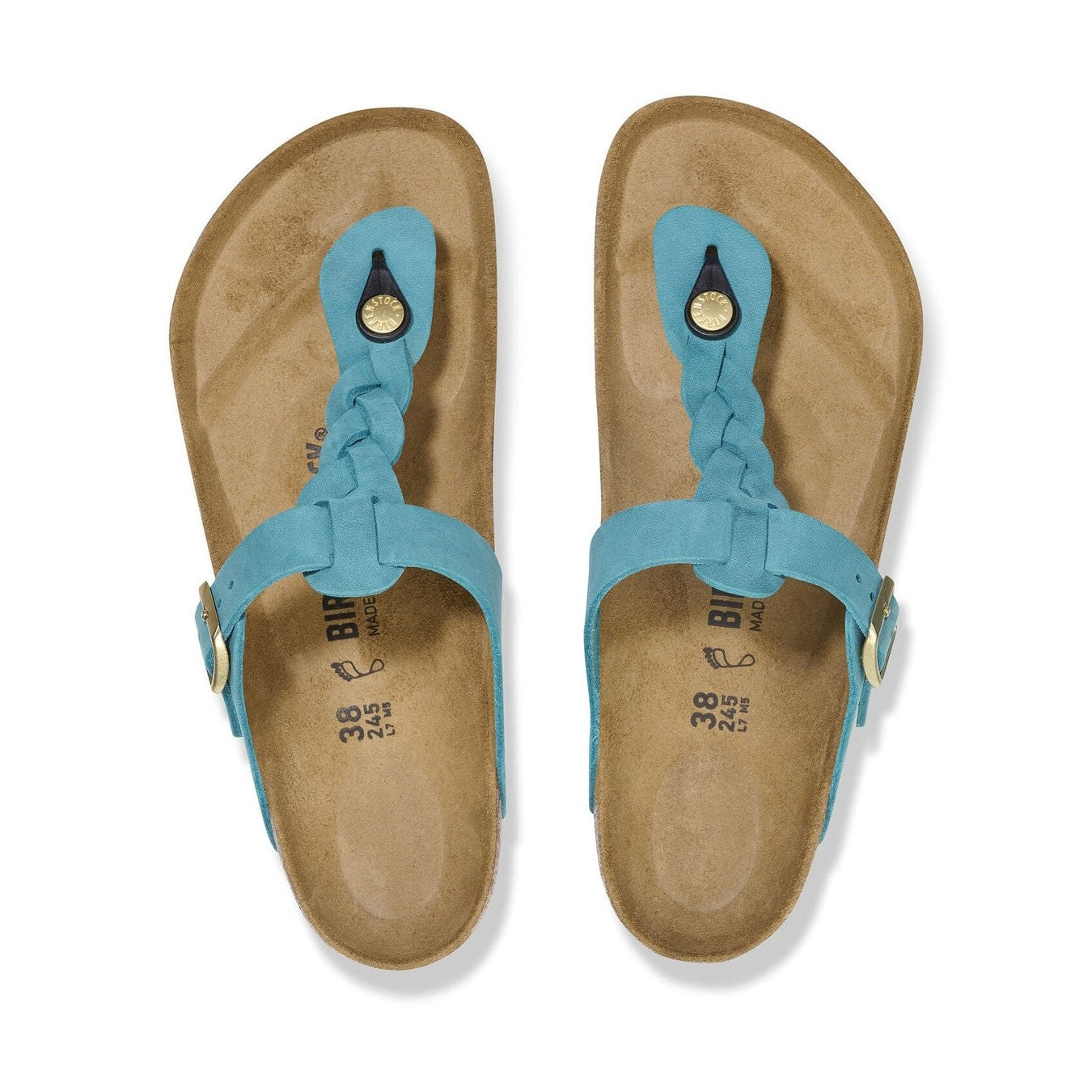 Dettaglio lavorazione intreccio pelle oliata stile boho Birkenstock Gizeh Braided