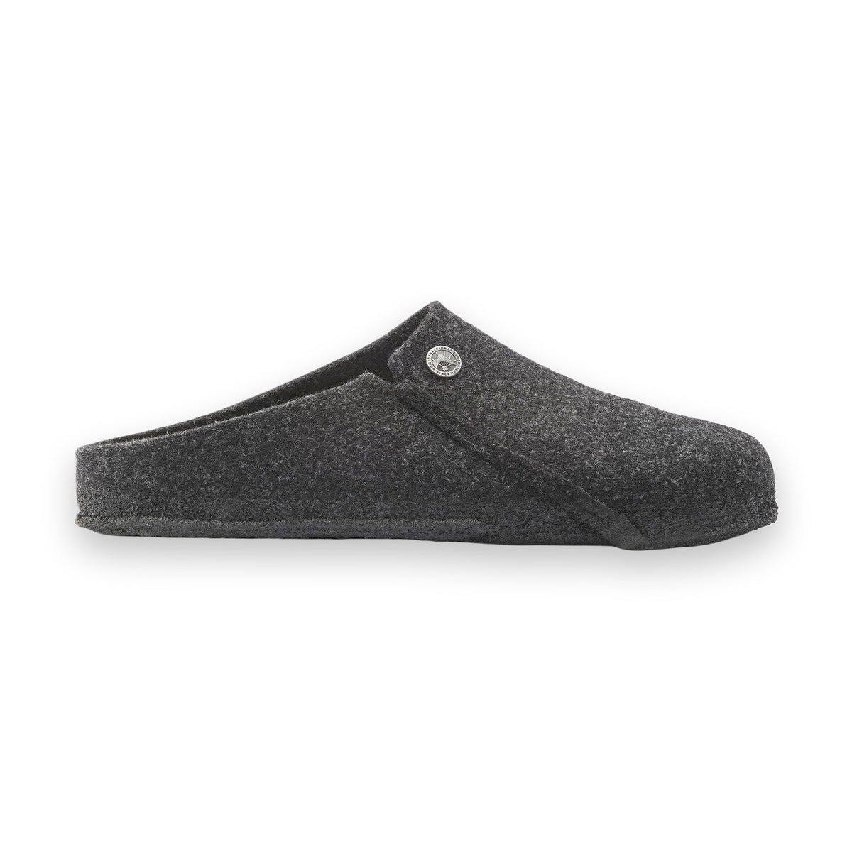 Pantofola Birkenstock Zermatt unisex in feltro di lana naturale vista laterale