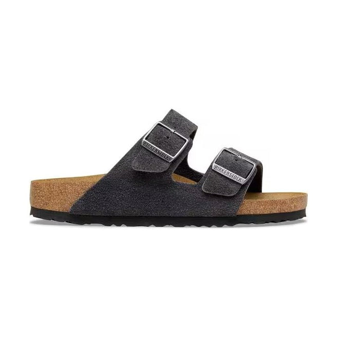 Suola EVA ammortizzante sandalo Birkenstock Arizona pelle scamosciata vista dal basso