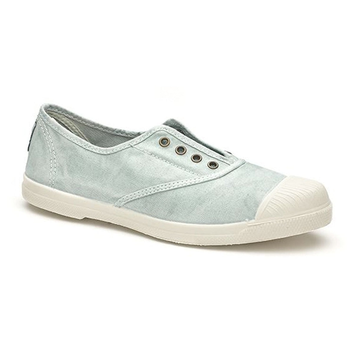 Sneaker Old Lavanda appoggiata lateralmente per mostrare il design casual.