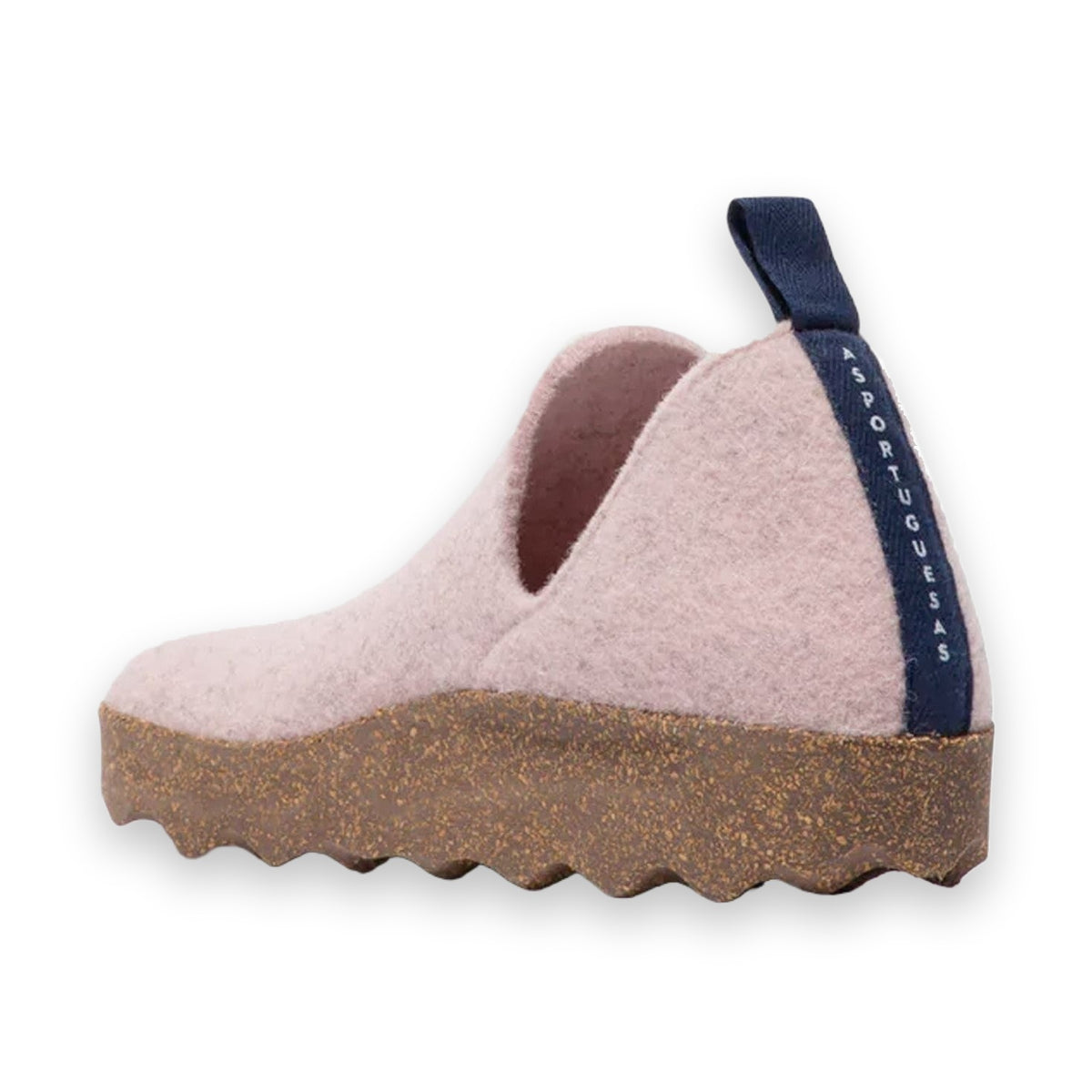 Asportuguesas City scarpa slip-on unisex in feltro di lana — dettaglio bordo suola in gomma