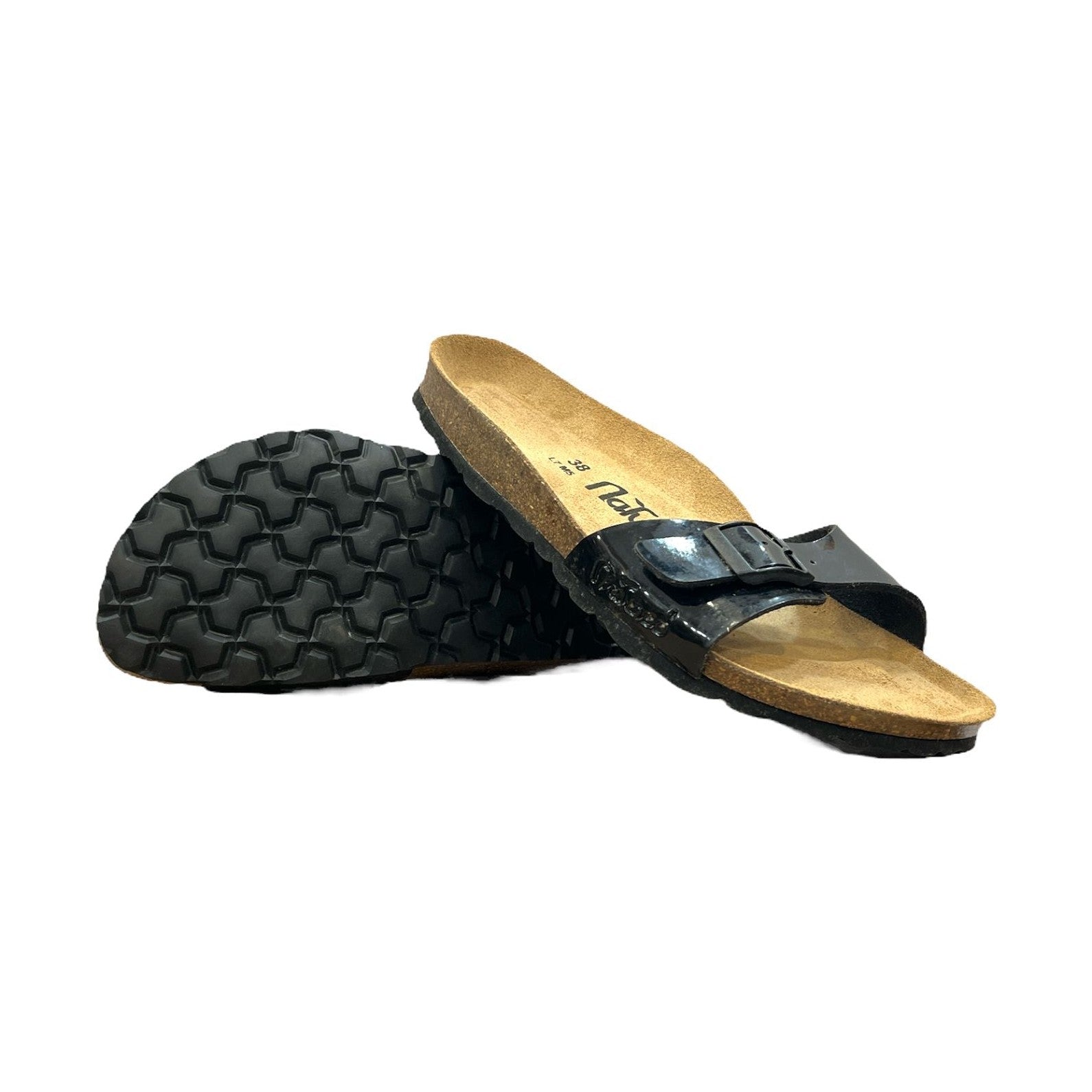 CH17-BIO NATUNED sandalo a fascia larga da donna con fibbia regolabile plantare in lattice anatomico comfort
