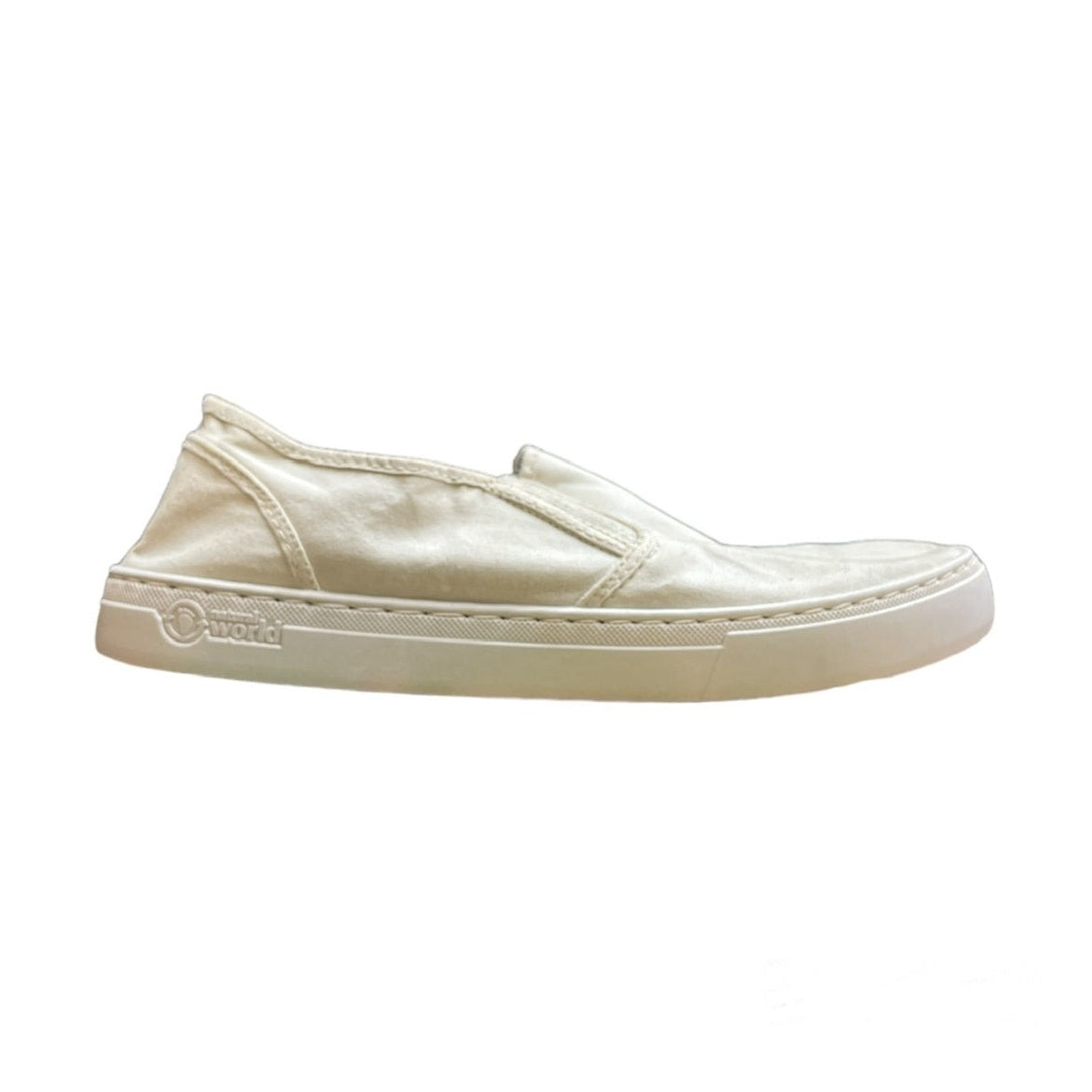 Slip on Natural World Gazelle uomo in cotone biologico colore vivace con elastici laterali vista laterale