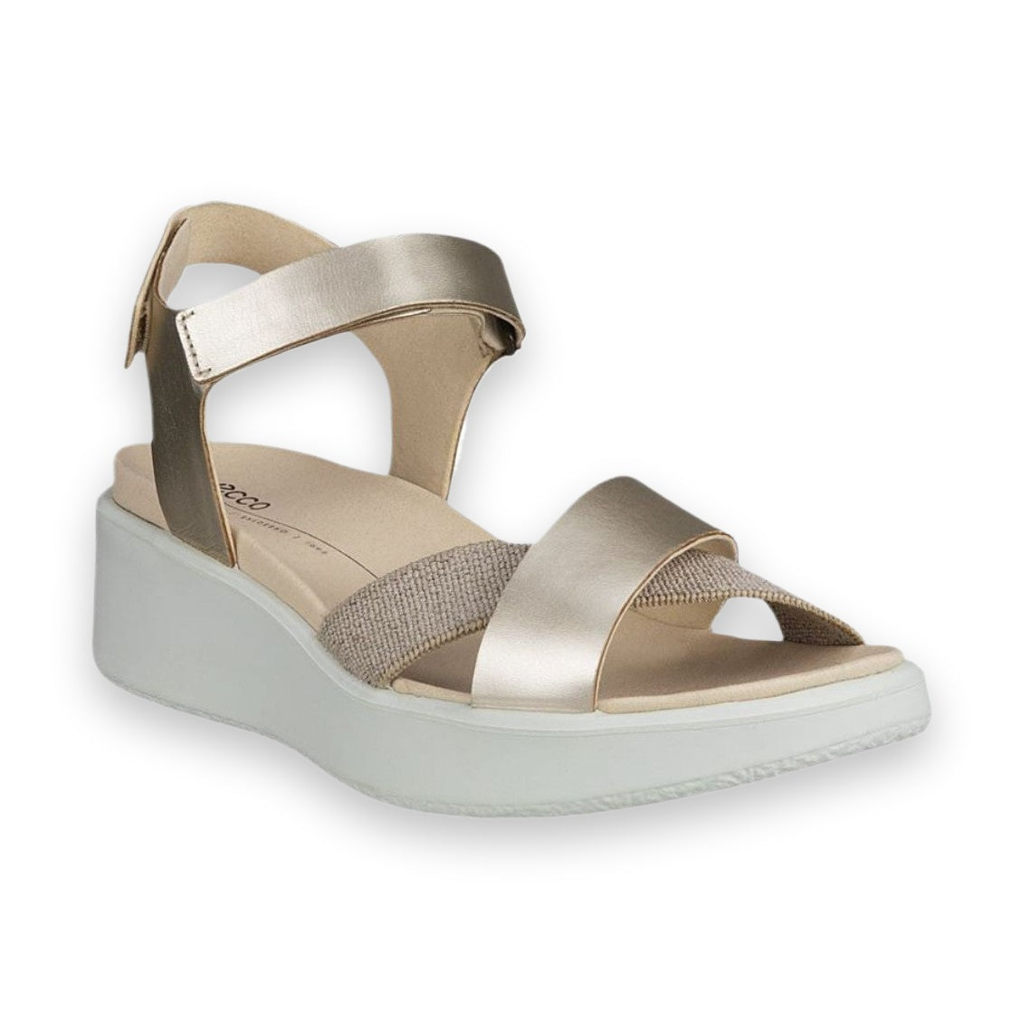 ECCO Flowt Wedge LX W sandalo donna in Pelle — vista posteriore