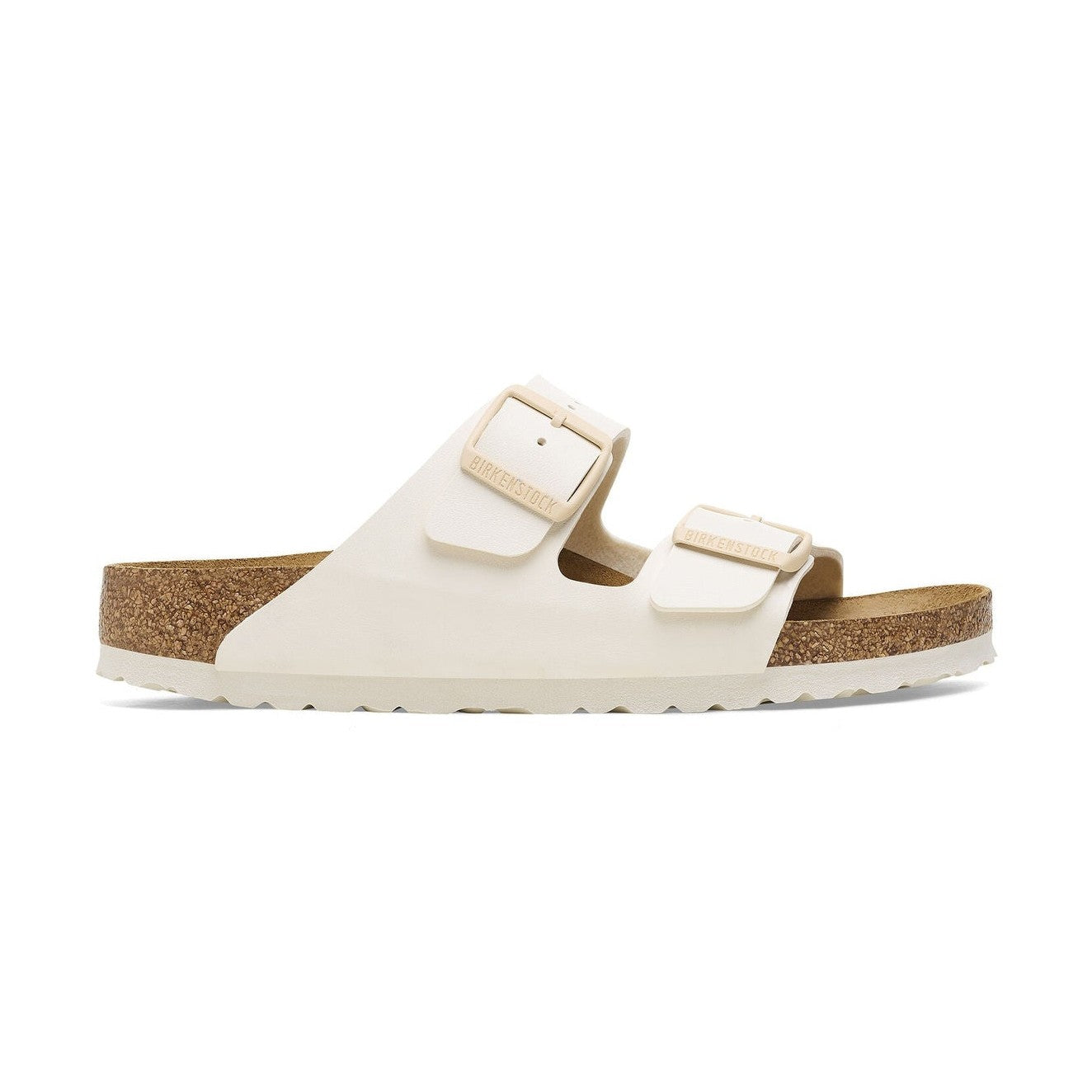 Vista ravvicinata del plantare anatomico originale Birkenstock con supporto per l'arco plantare e bordo rialzato.