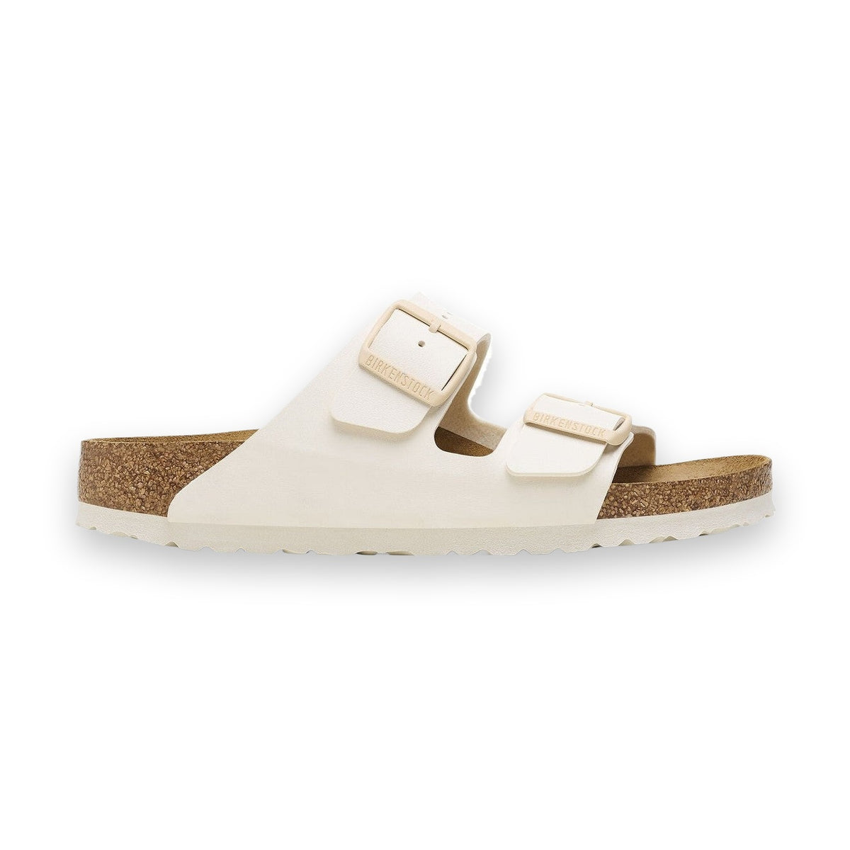 Vista ravvicinata del plantare anatomico originale Birkenstock con supporto per l'arco plantare e bordo rialzato.