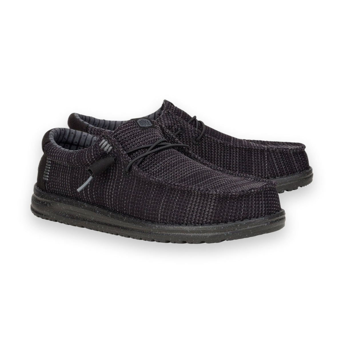 HeyDude Wally Stretch Sox mocassino uomo in tessuto — vista posteriore