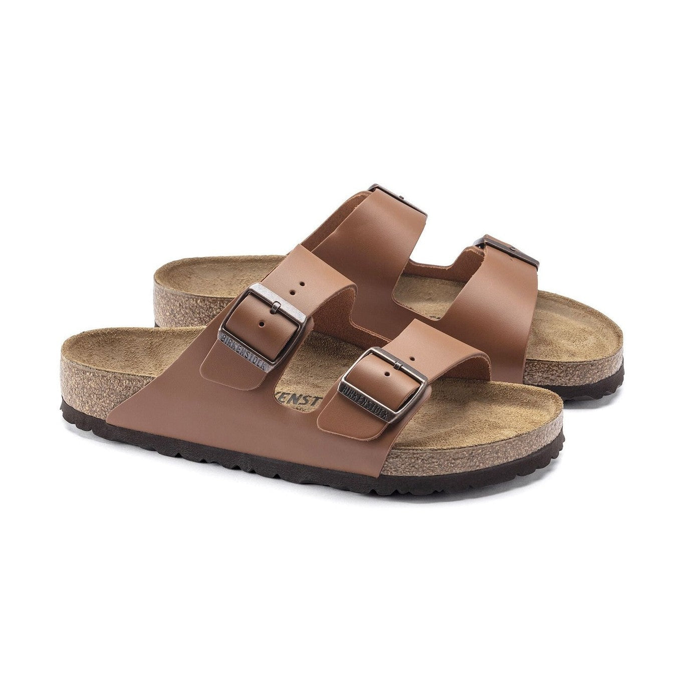 Pelle oliata a spessore elevato con sfumature naturali Birkenstock Arizona donna
