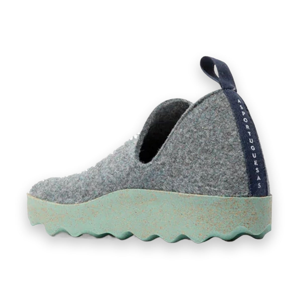 Asportuguesas City scarpa slip-on unisex in feltro di lana — dettaglio flessibilità della suola