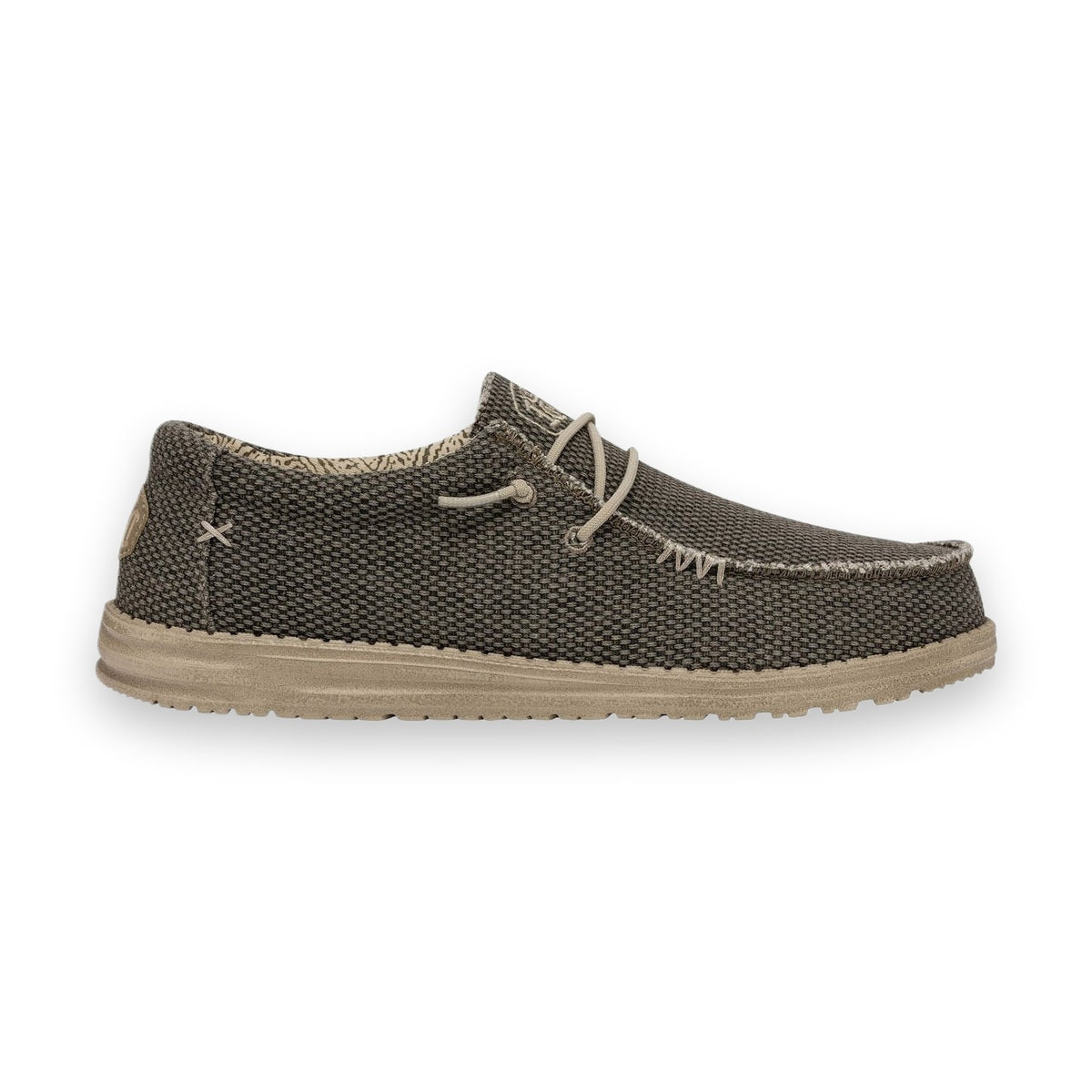 HeyDude Wally Braided mocassino uomo in tela — vista posteriore