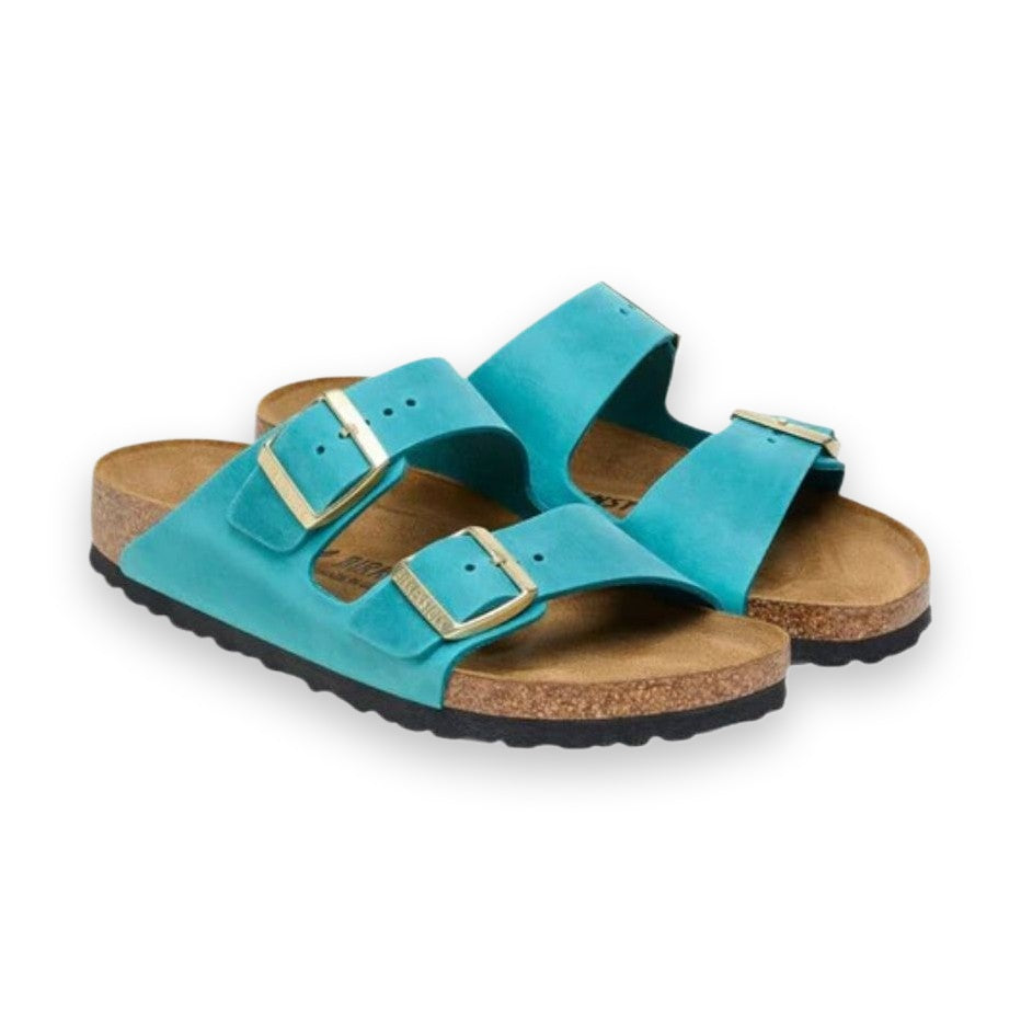 Pelle nabuk oliata che sviluppa patina personale Birkenstock Arizona donna