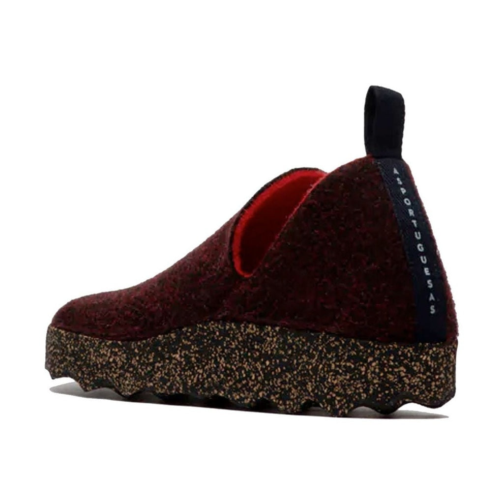 Asportuguesas City Double scarpa slip-on unisex in lana cotta — vista frontale