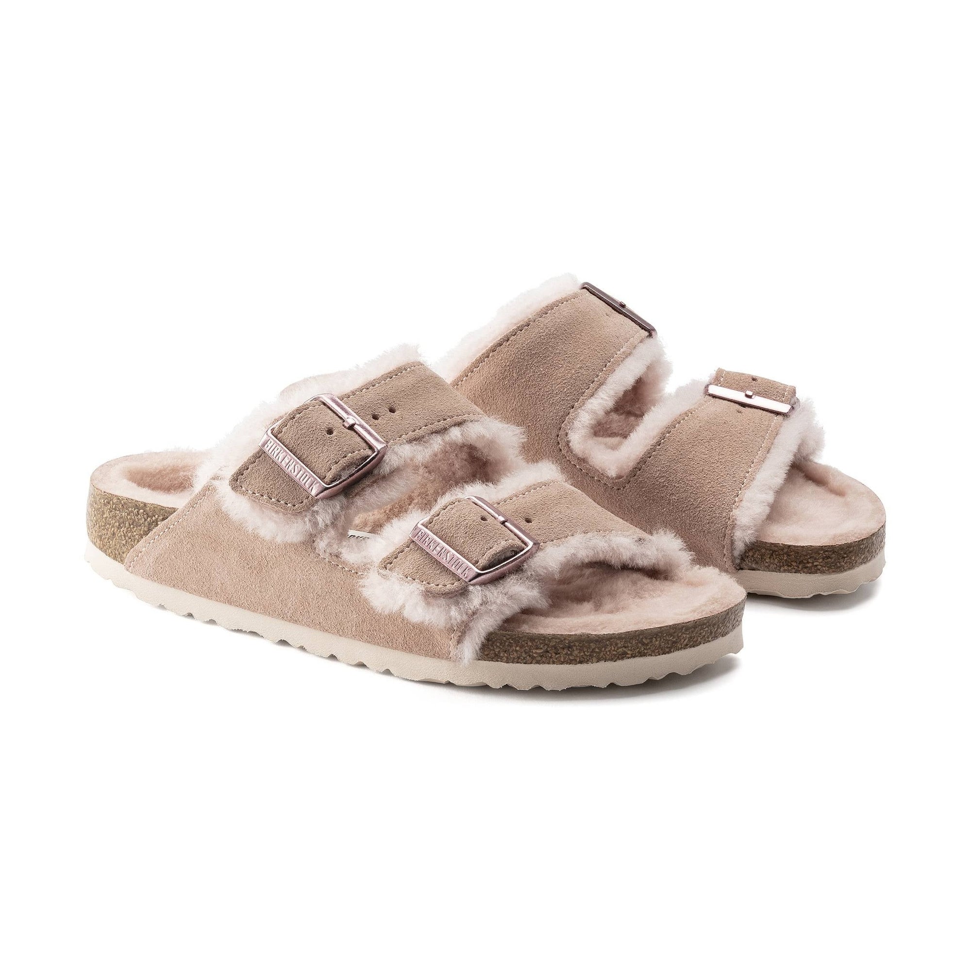 Suola EVA ammortizzante e profilo sughero Birkenstock Arizona Shearling