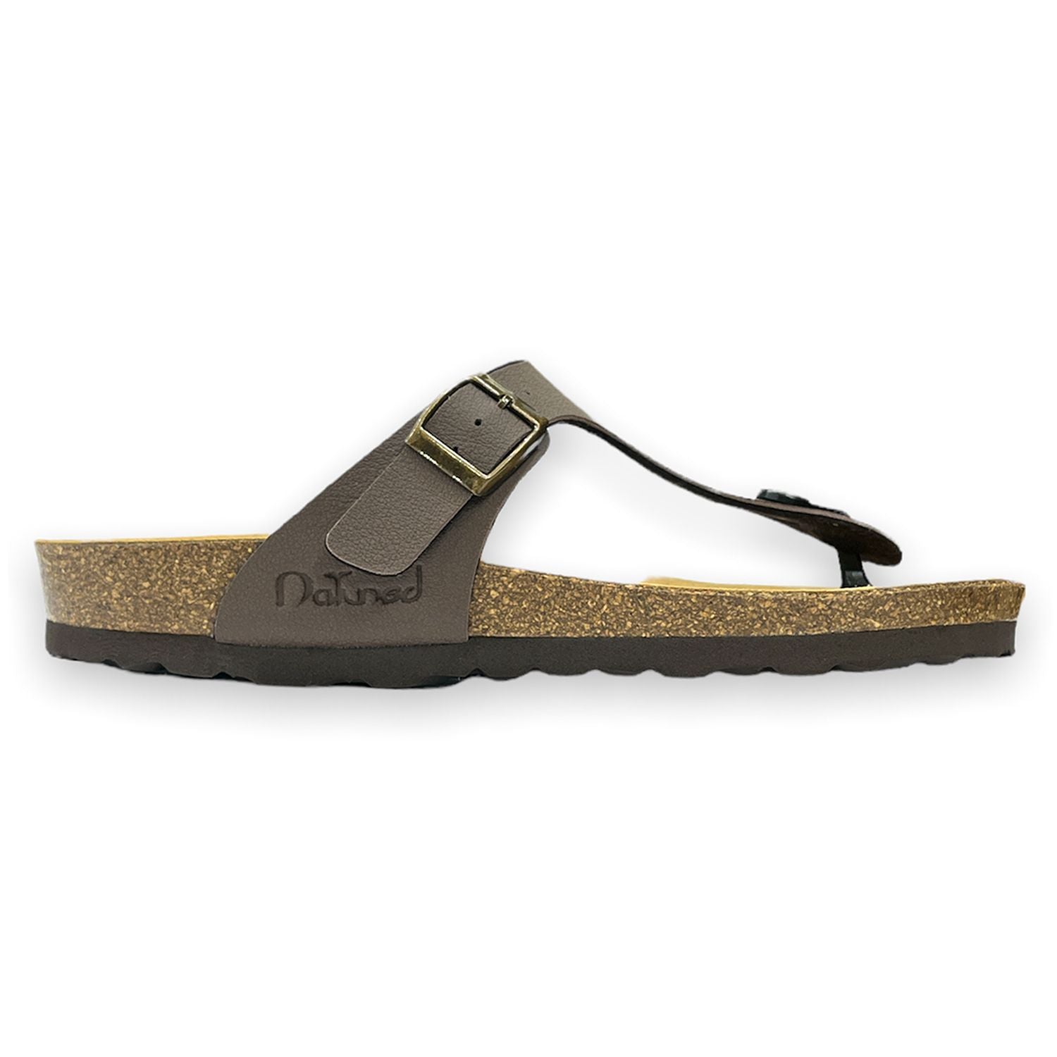 CH08 MICROFASER - Sandalo infradito con cinturino regolabile da donna e da uomo NATUNED plantare in lattice anatomico comfort