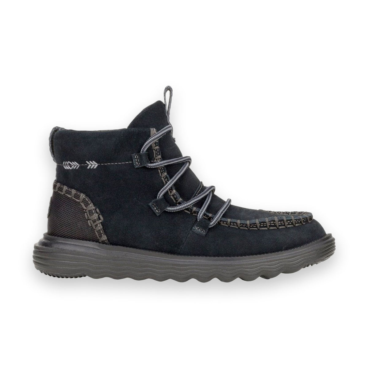 HeyDude Reyes Suede stivaletto donna in pelle scamosciata — vista laterale