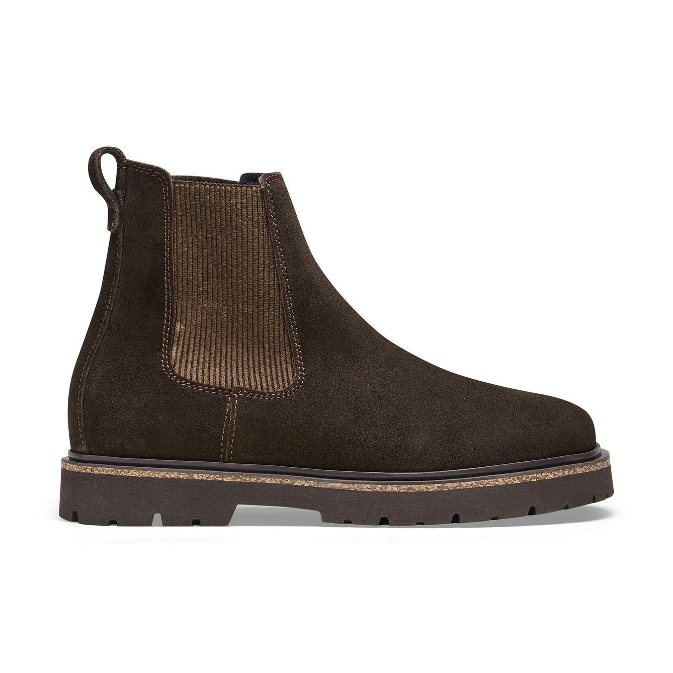 Stivaletto Birkenstock Highwood Slip On donna in pelle scamosciata con elastici laterali vista laterale