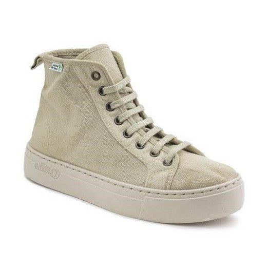 Stivaletto Natural World Bota Alta donna in cotone biologico con zip laterale e punta rinforzata in gomma