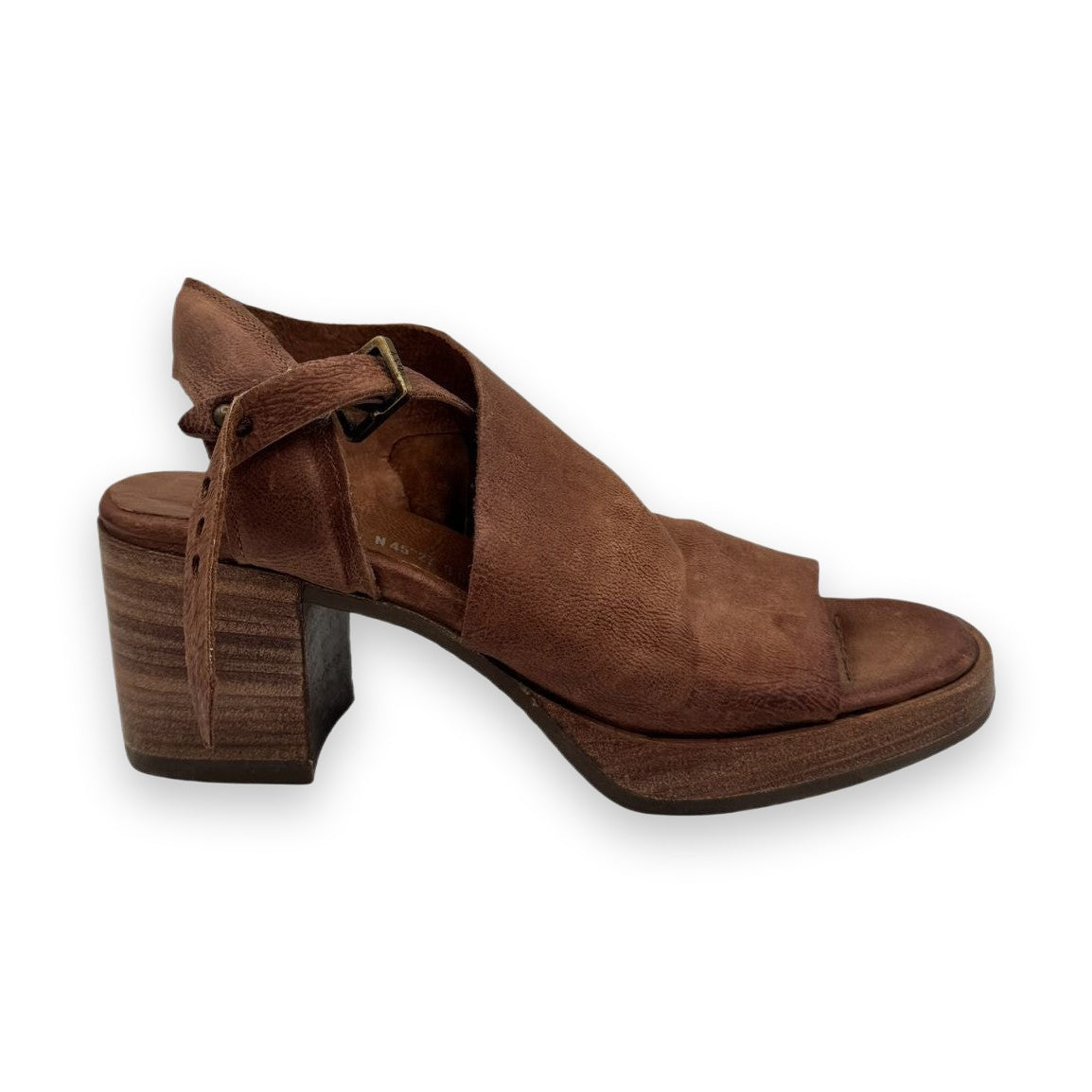 A.S.98 B61003 sandalo donna pelle intrecciata dettaglio fibbia