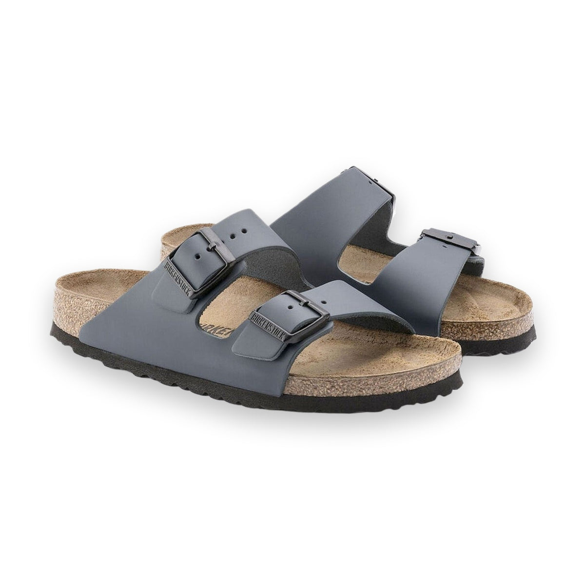 Birkenstock Arizona unisex pelle oliata blu notte vista angolata