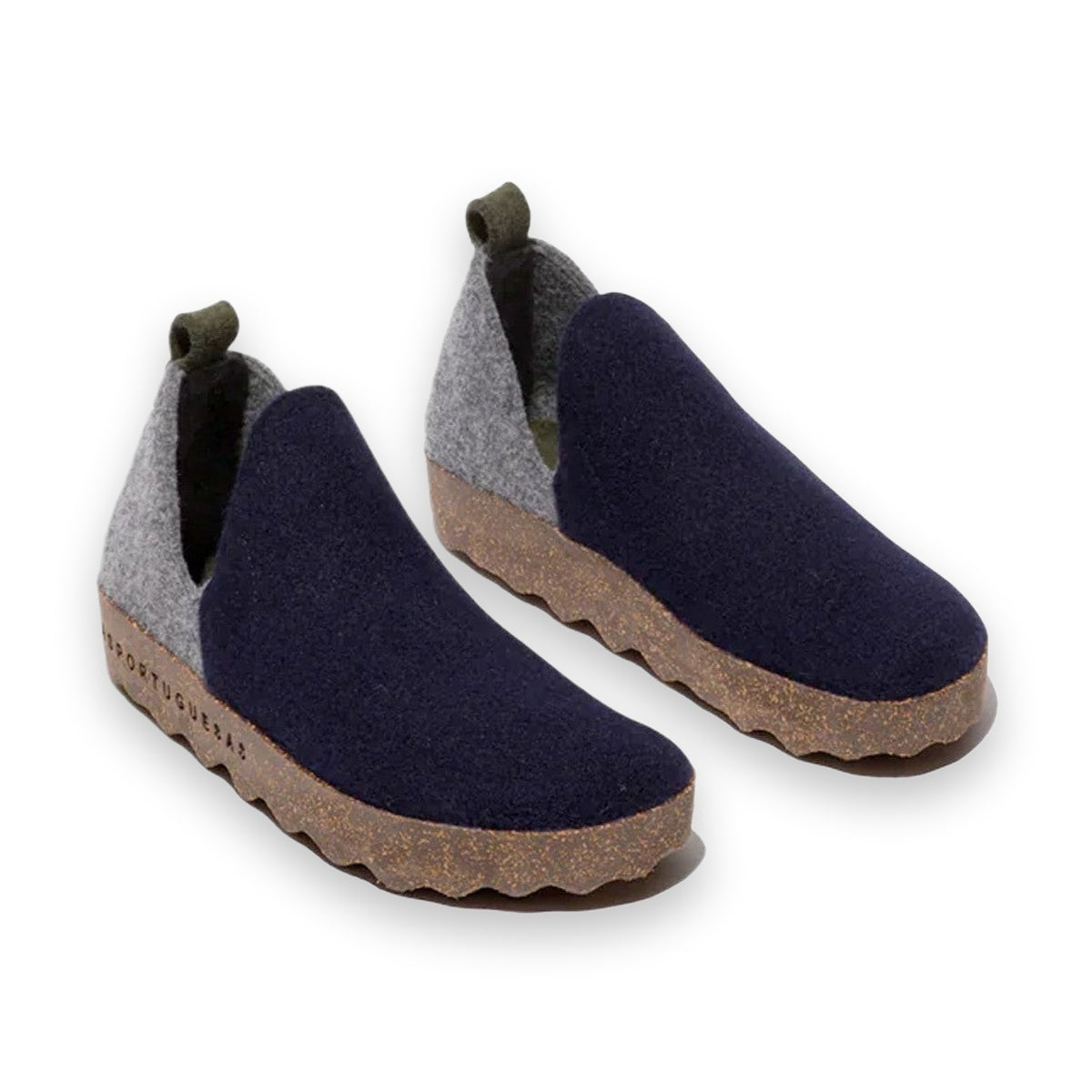 Asportuguesas City Combo scarpa slip-on donna in lana cotta — vista laterale lato esterno