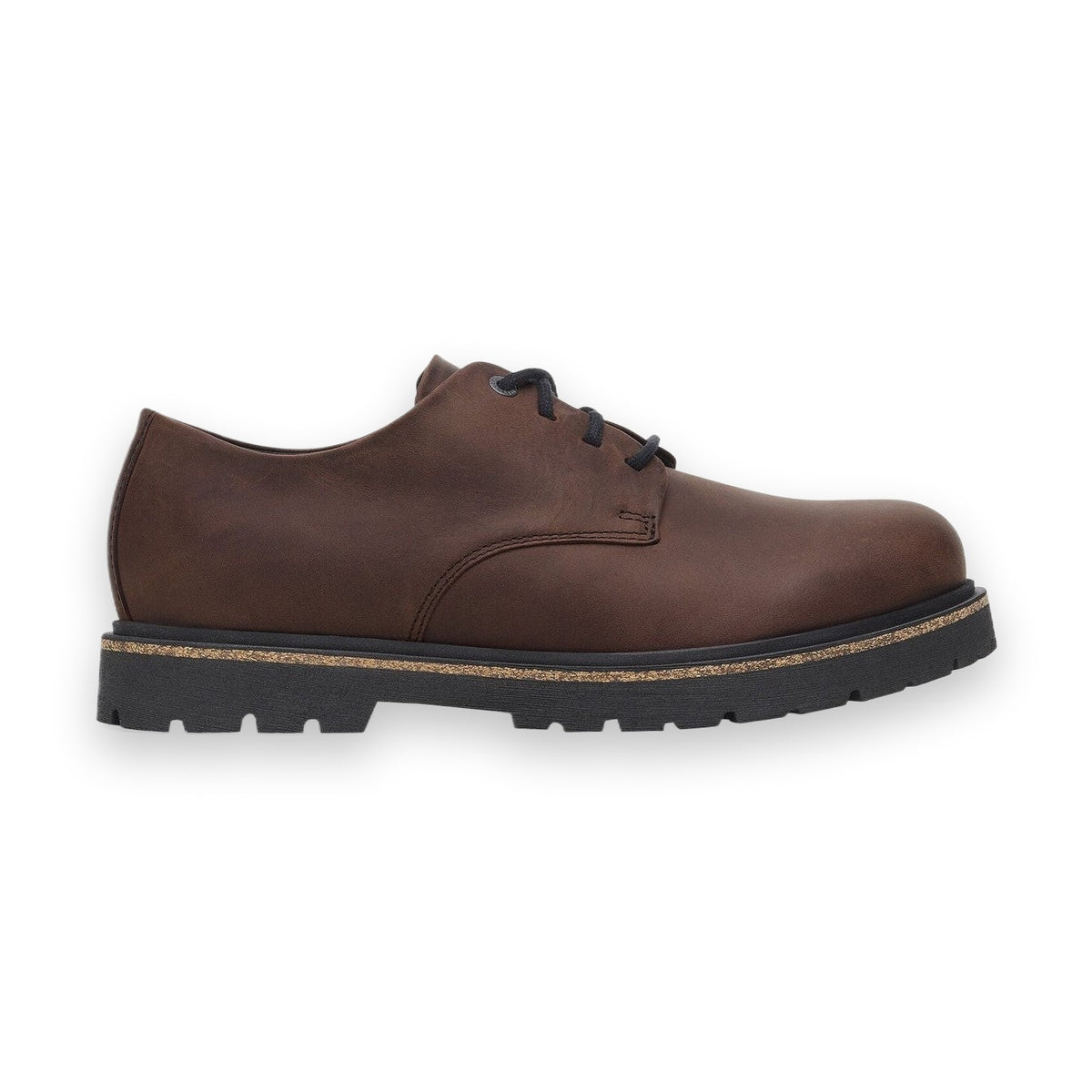 Elementi in sughero incorporati nella suola in gomma caucciù Birkenstock Highwood Lace Low