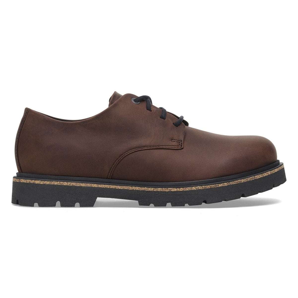 Elementi in sughero incorporati nella suola in gomma caucciù Birkenstock Highwood Lace Low