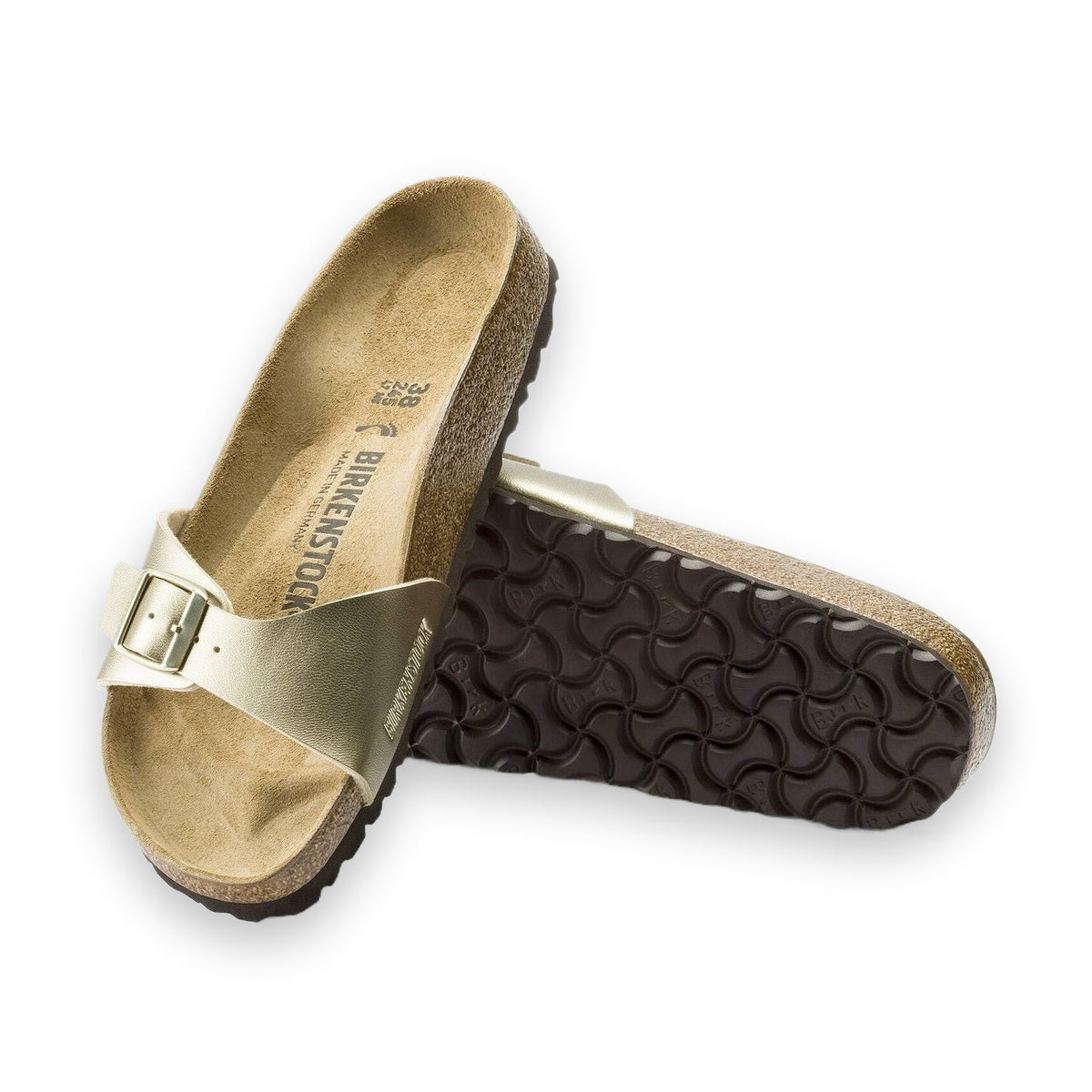 Birkenstock Madrid donna sandalo minimalista fascia unica vista prospettica